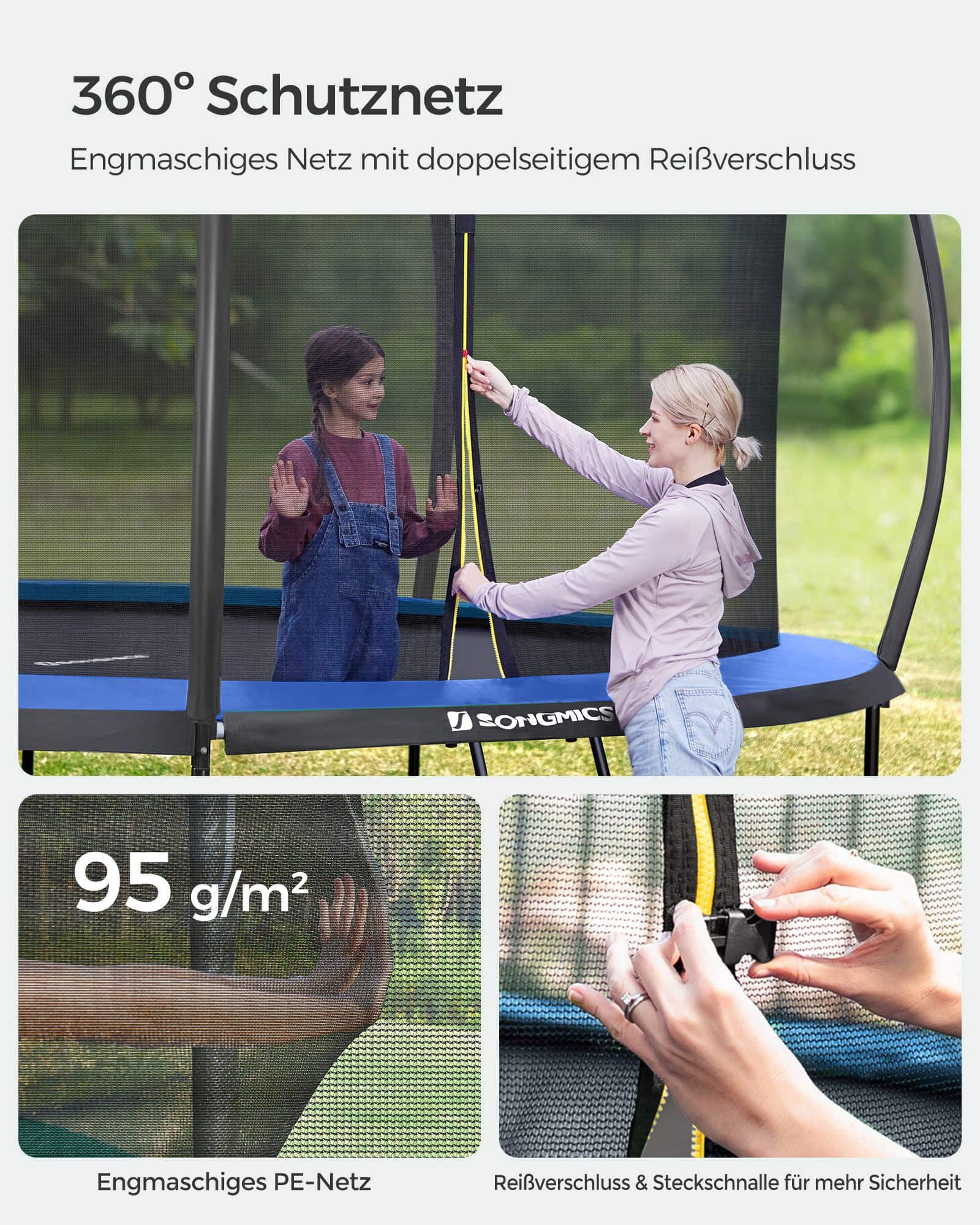 Trampolin Ø 427 cm mit innenliegendem Netz schwarz-blau-B34STR142Q01 Trampolin Ø 427 cm mit innenliegendem Netz schwarz-blau-B34STR142Q01