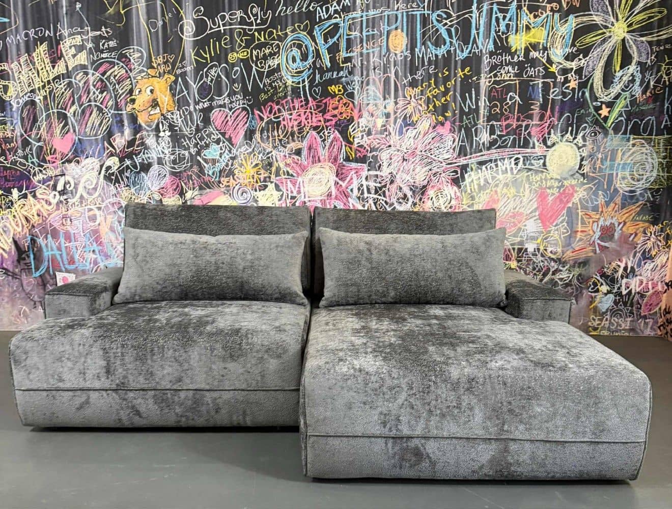 Sofa Bill Grau mit Schlaffunktion & Bettkasten – Myhomelando