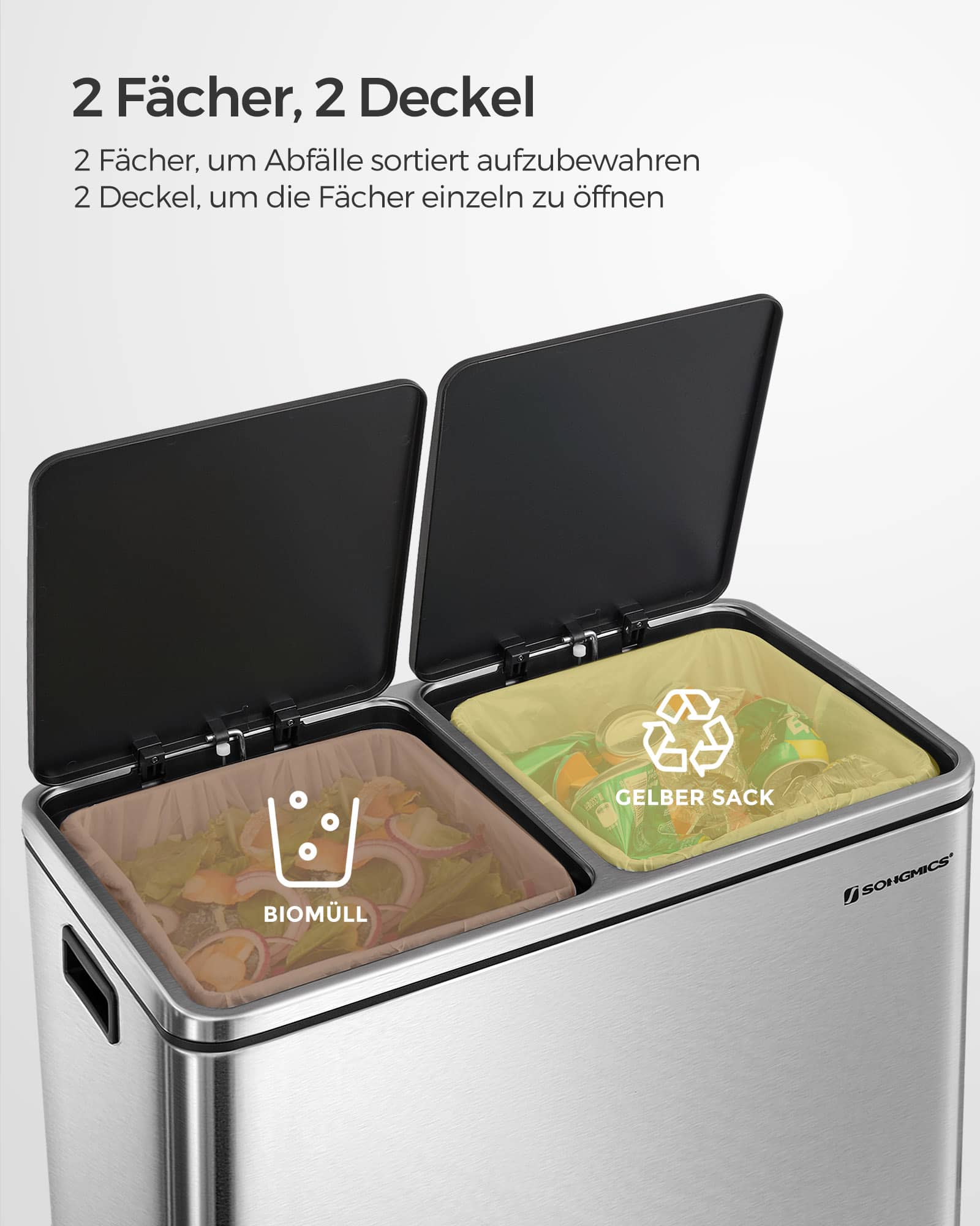 Mülltrenner 60 Liter ( 2 x 30 L)-B34LTB60NL Mülltrenner 60 Liter ( 2 x 30 L)-B34LTB60NL