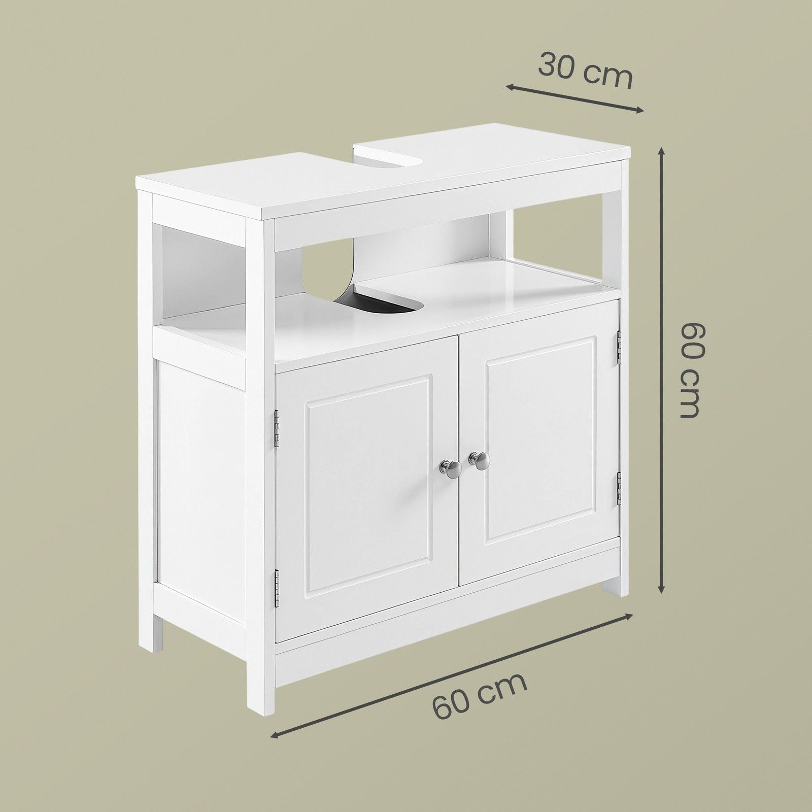 Badschrank, Waschbeckenunterschrank, 30 x 60 x 60 cm Badschrank, Waschbeckenunterschrank, 30 x 60 x 60 cm