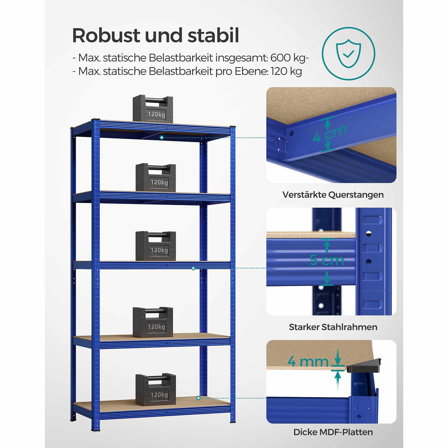 2er Set Lagerregal 200 cm hoch blau-B34GLR050Q02 2er Set Lagerregal 200 cm hoch blau-B34GLR050Q02