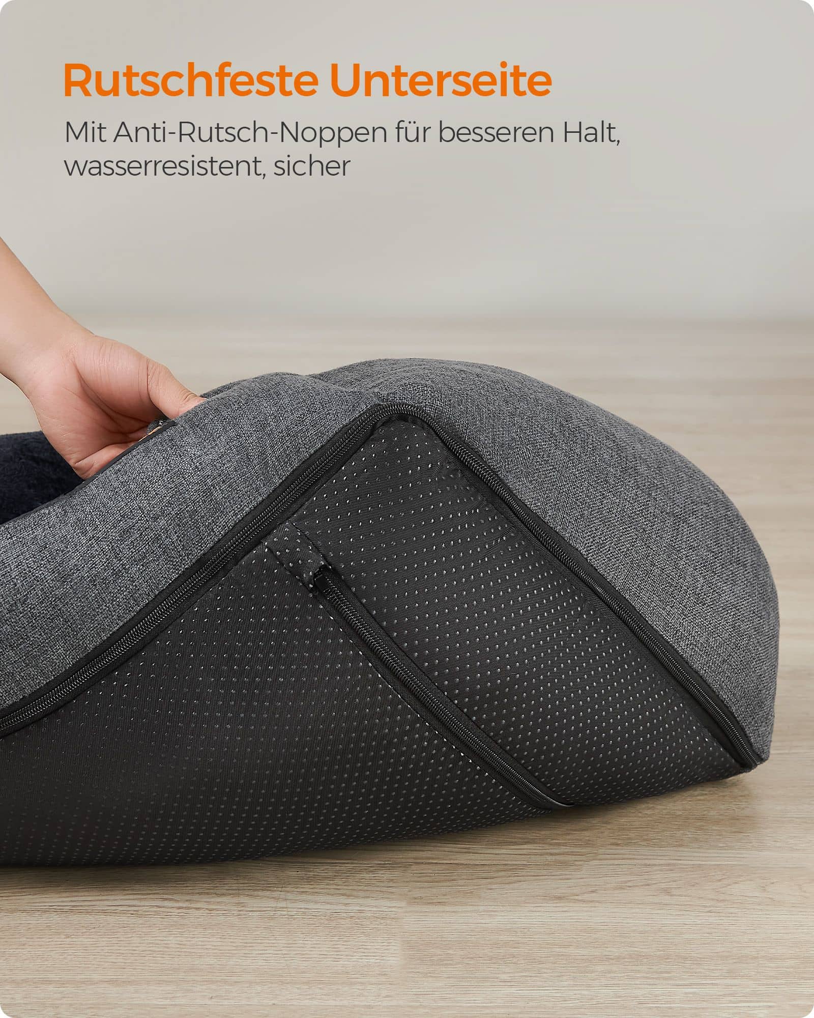 Hundebett mit abnehmbarem und waschbarem Bezug dunkelgrau-PGW009G01 Hundebett mit abnehmbarem und waschbarem Bezug dunkelgrau-PGW009G01