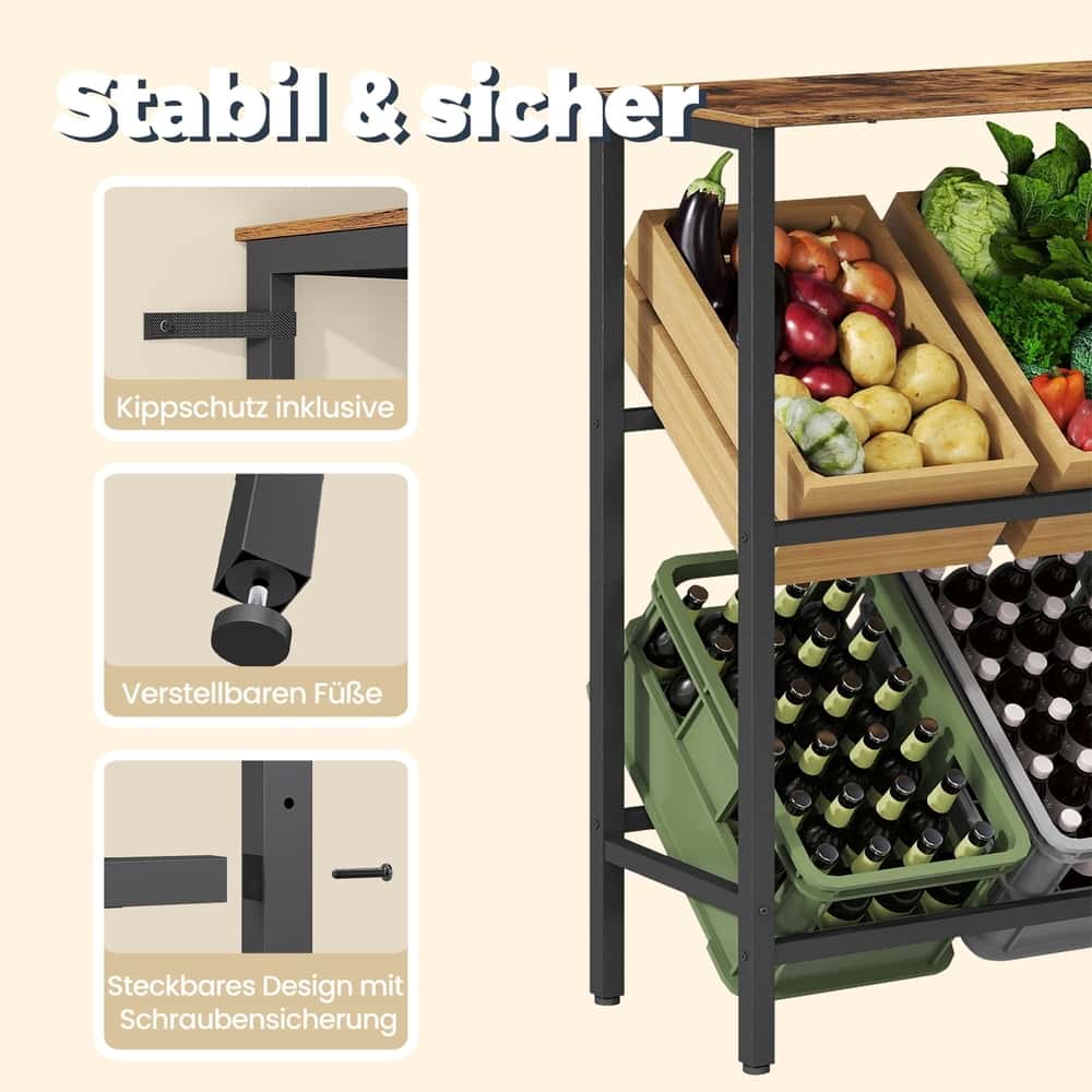 Getränkekistenregal, 2 Ebenen, für 4 Kisten Getränkekistenregal, 2 Ebenen, für 4 Kisten