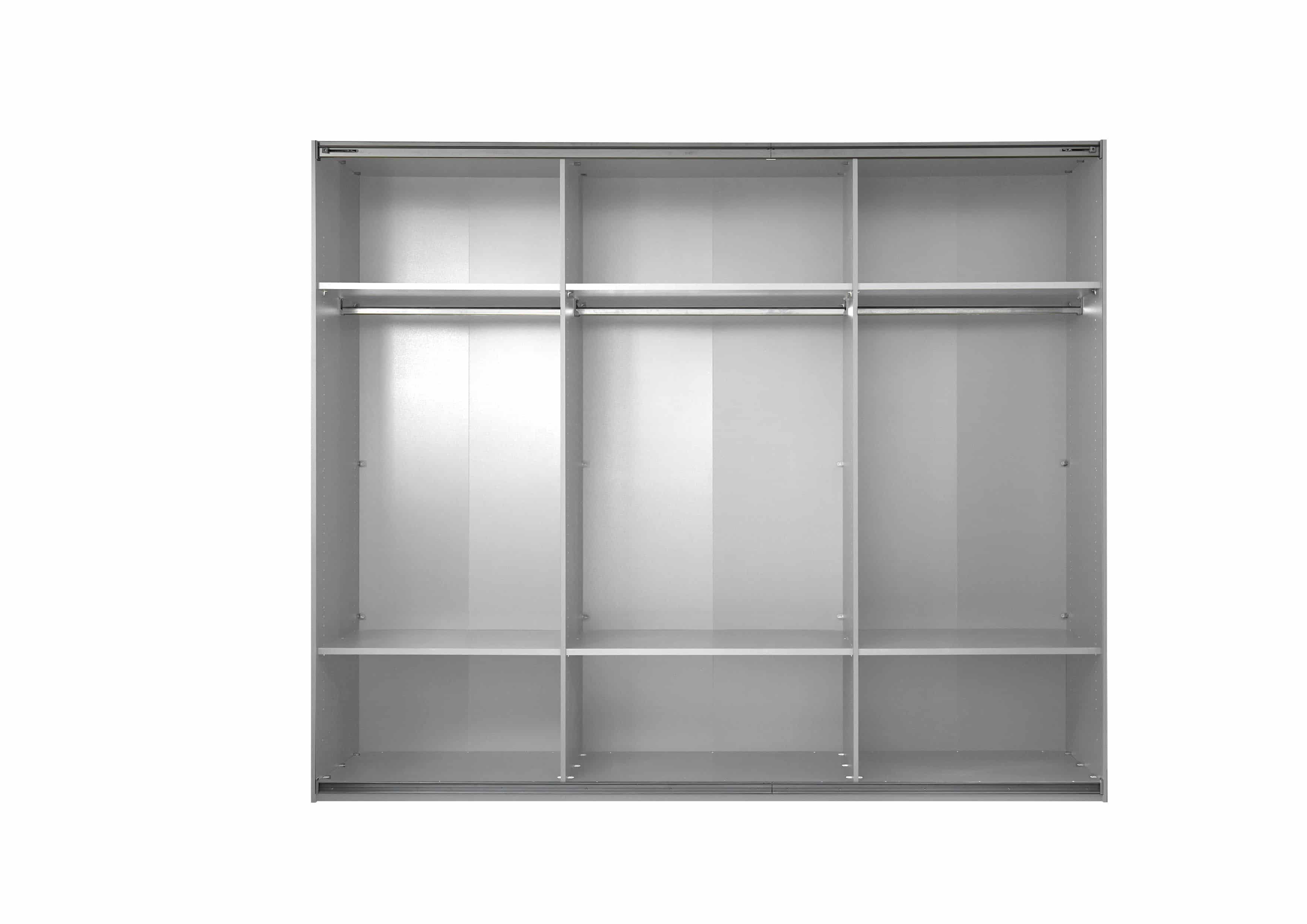 Kleiderschrank Minda mit Glastüren weiß - viel Stauraum & edles Design für Ihr Schlafzimmer 