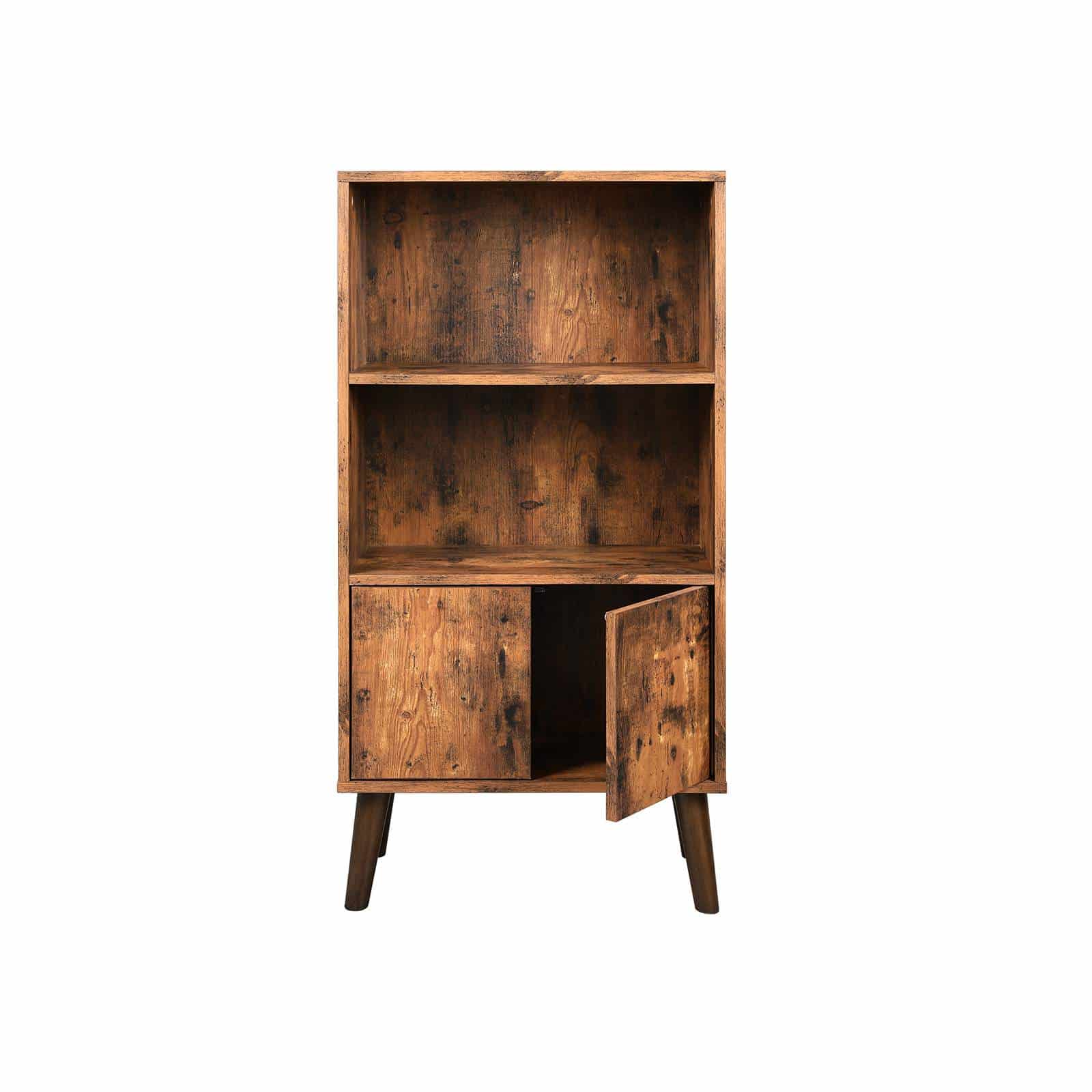 Retro-Buecherregal-mit-Schrank-LBC09BX-2ThzSBsgbj35r9 Retro Bücherschrank mit Türen 60 x 30 x 120 cm