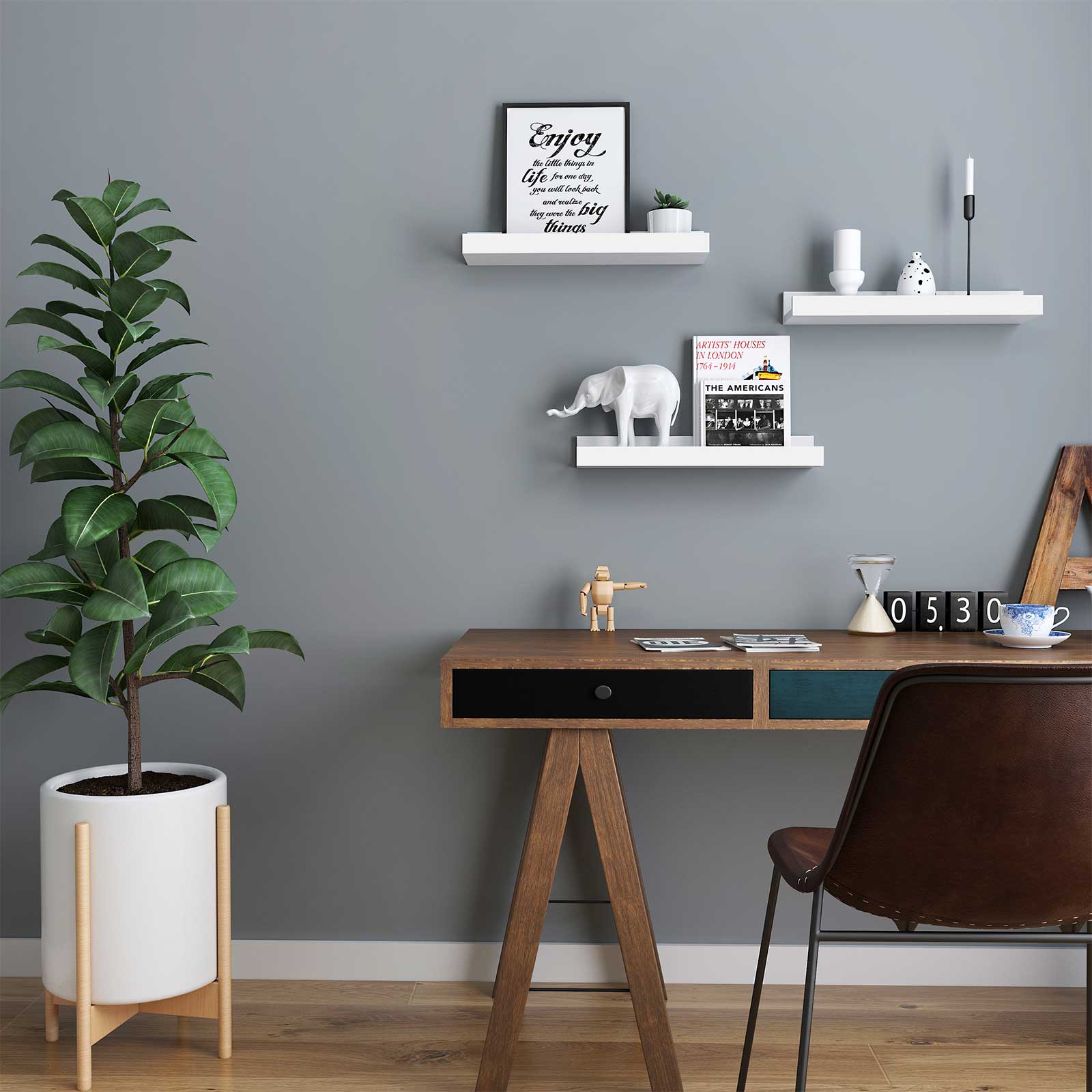 Schwebende Regalböden 3er Set-LWS38WT Schwebende Regalböden 3er Set-LWS38WT