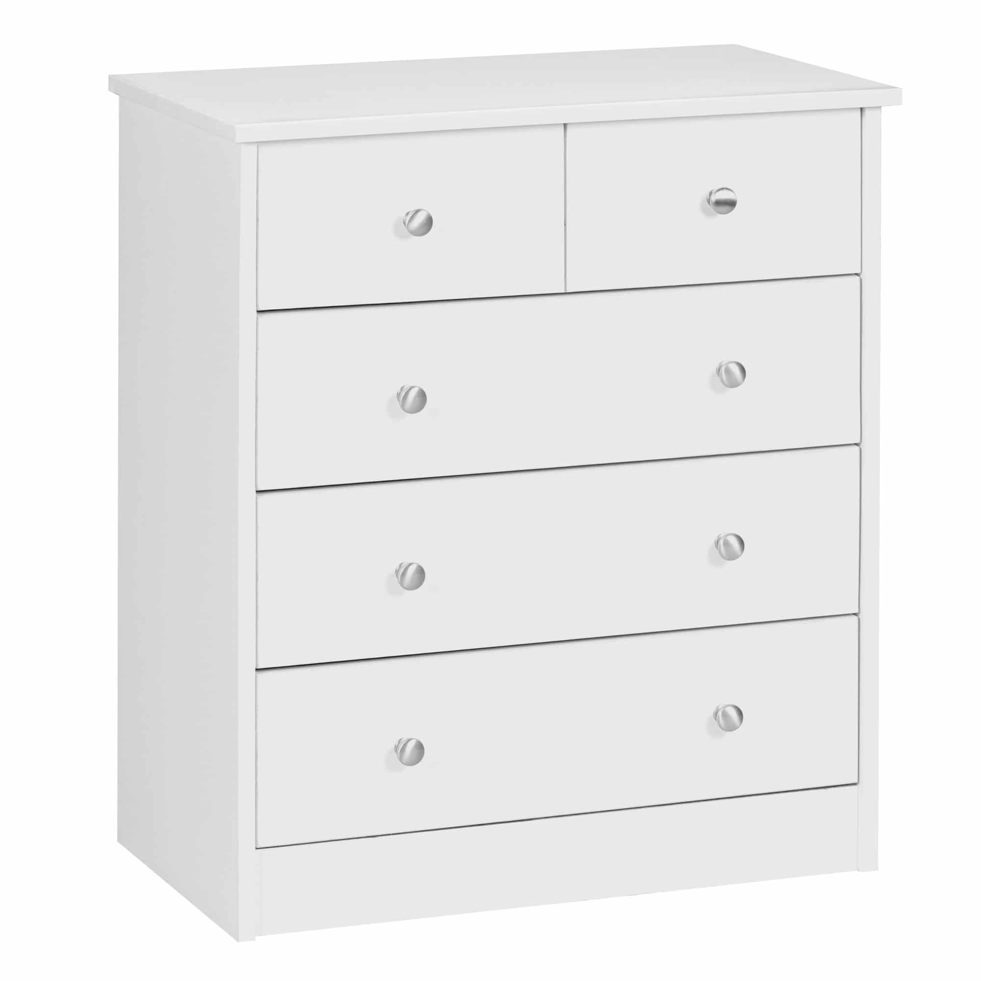 35980-WOHNLING-Design-Holz-Kommode-PRUE-60-x-70-x-35-cm-weiss-mit-5-Schubladen-Mehrzweckanrichte-flach-fuer-Flur-Modernes-Sideboard-zeitlose-Anrichte-Schrank-Vitrine-Regal-Schuhsch Design Holz-Kommode 60 x 70 x 35 cm weiß mit 5 Schubladen