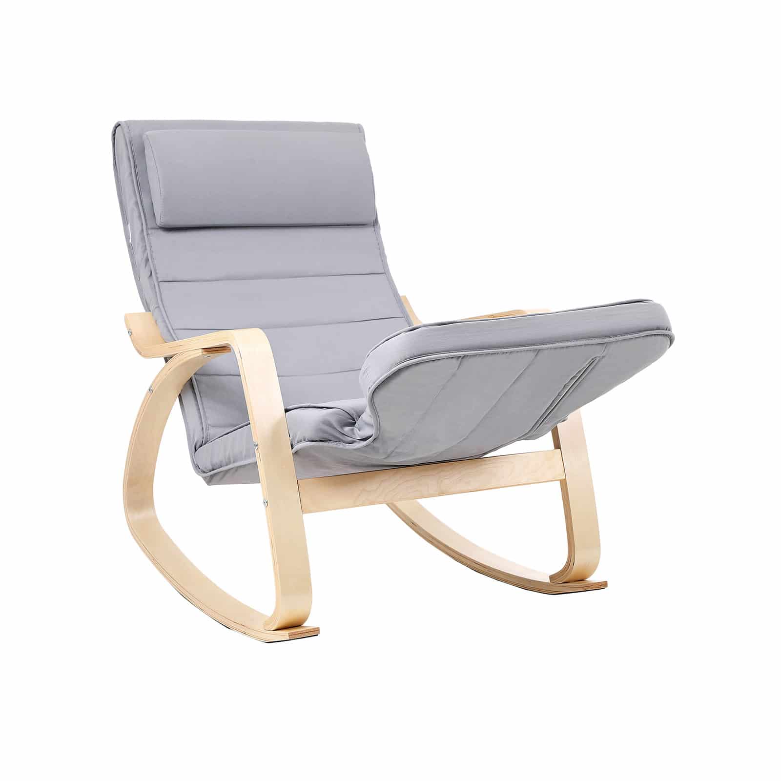 Relaxstuhl mit Fußstütze Hellgrau-LYY42G Relaxstuhl mit Fußstütze Hellgrau-LYY42G