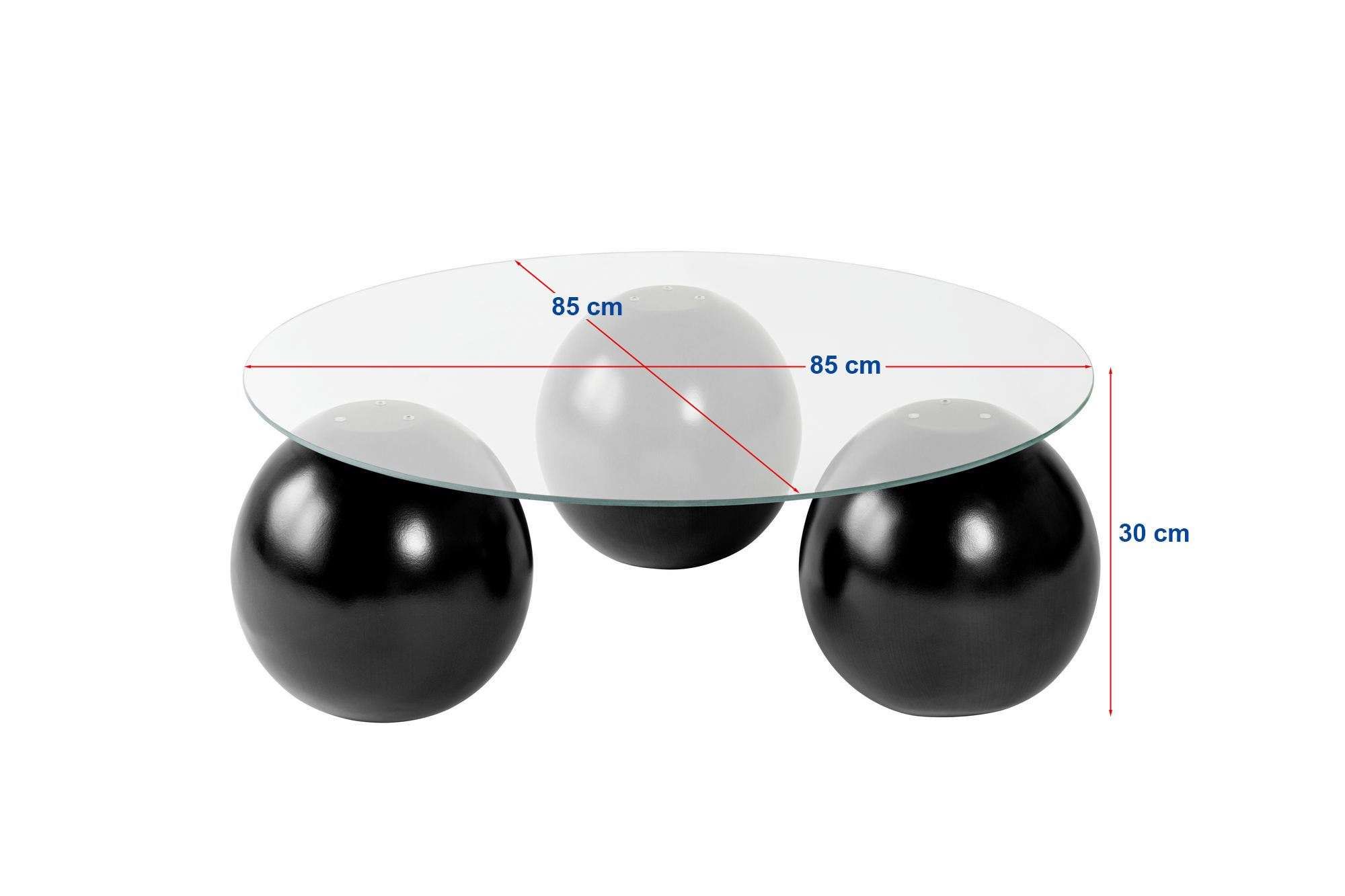 Miro - Schwarz, Transparent - Couchtisch