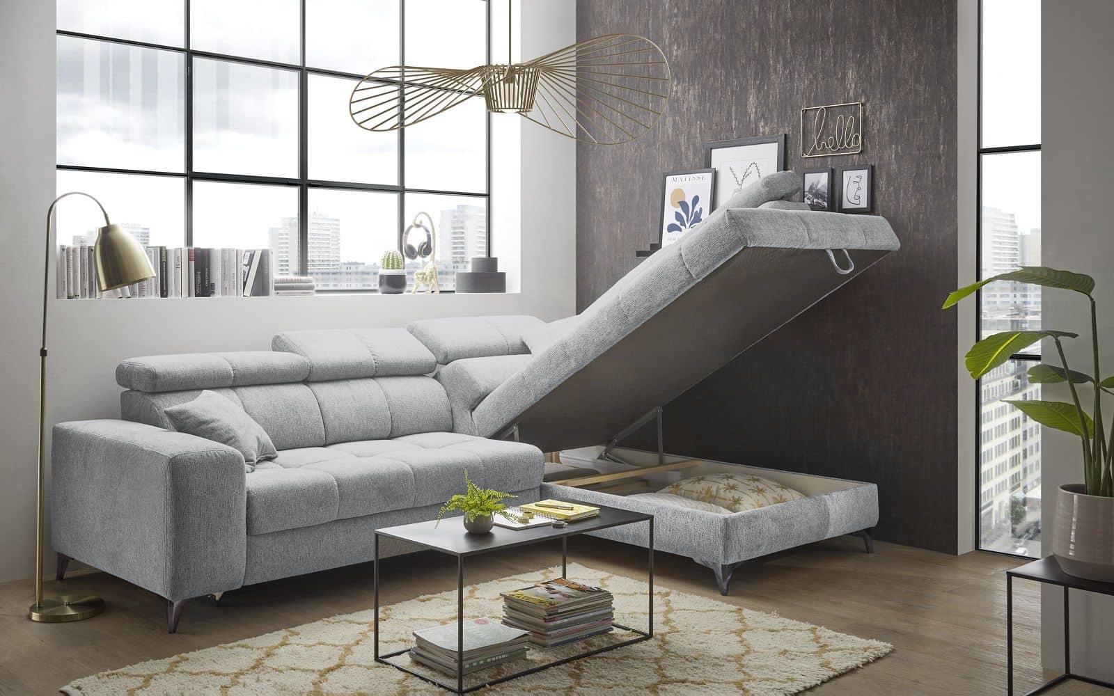 Ecksofa mit elektronischer Wallaway-Funktion - Sydney