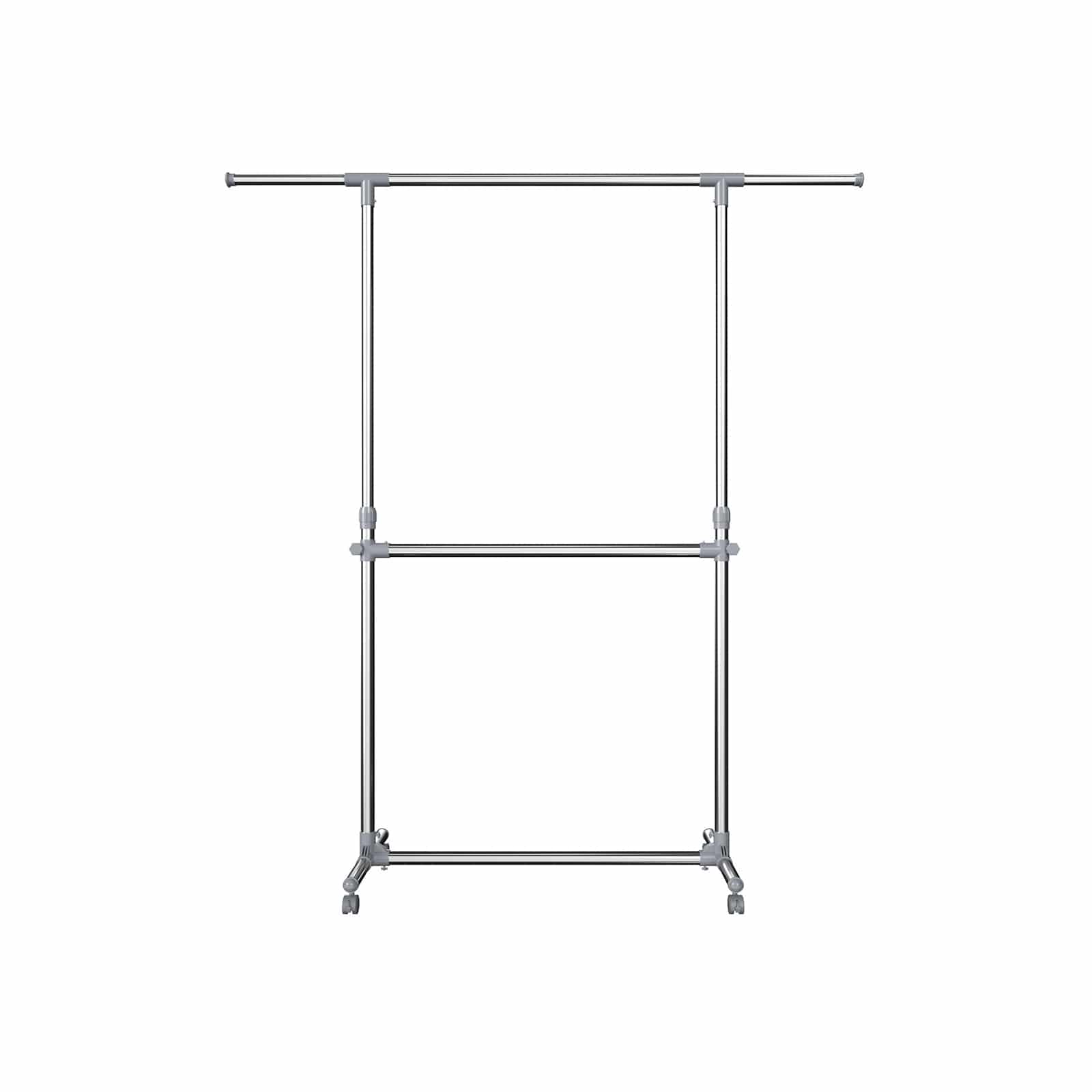 Ausziehbarer Kleiderständer 2 Stangen-LLR401
