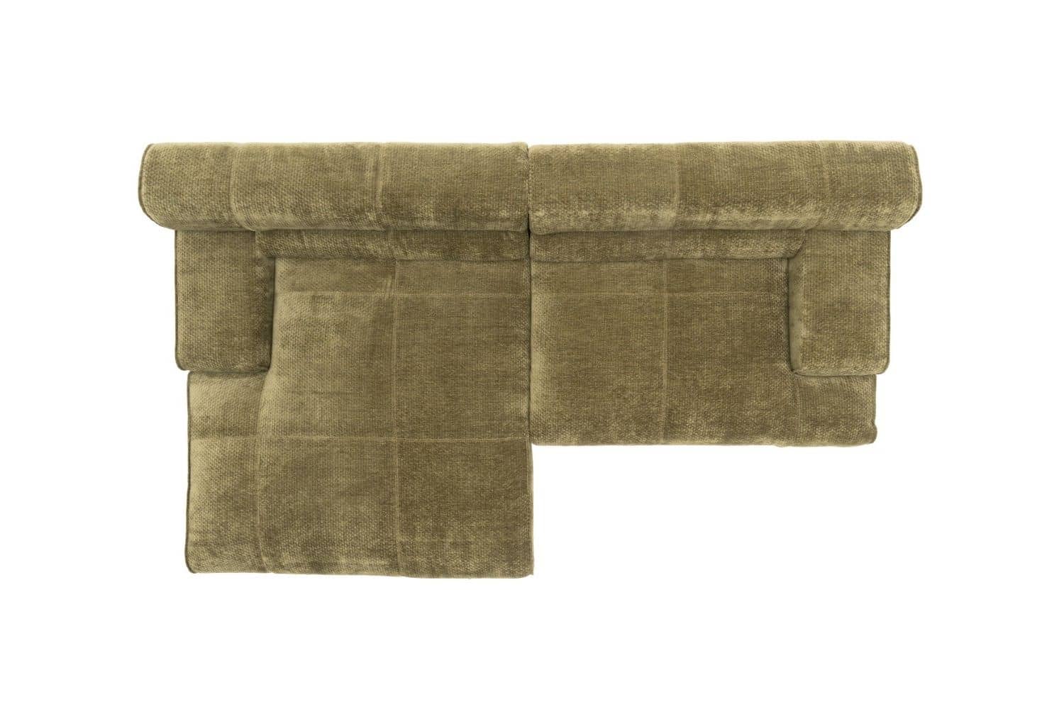 Ecksofa Colosseo Olive – Großzügige Chenille-Couch von designwerk
