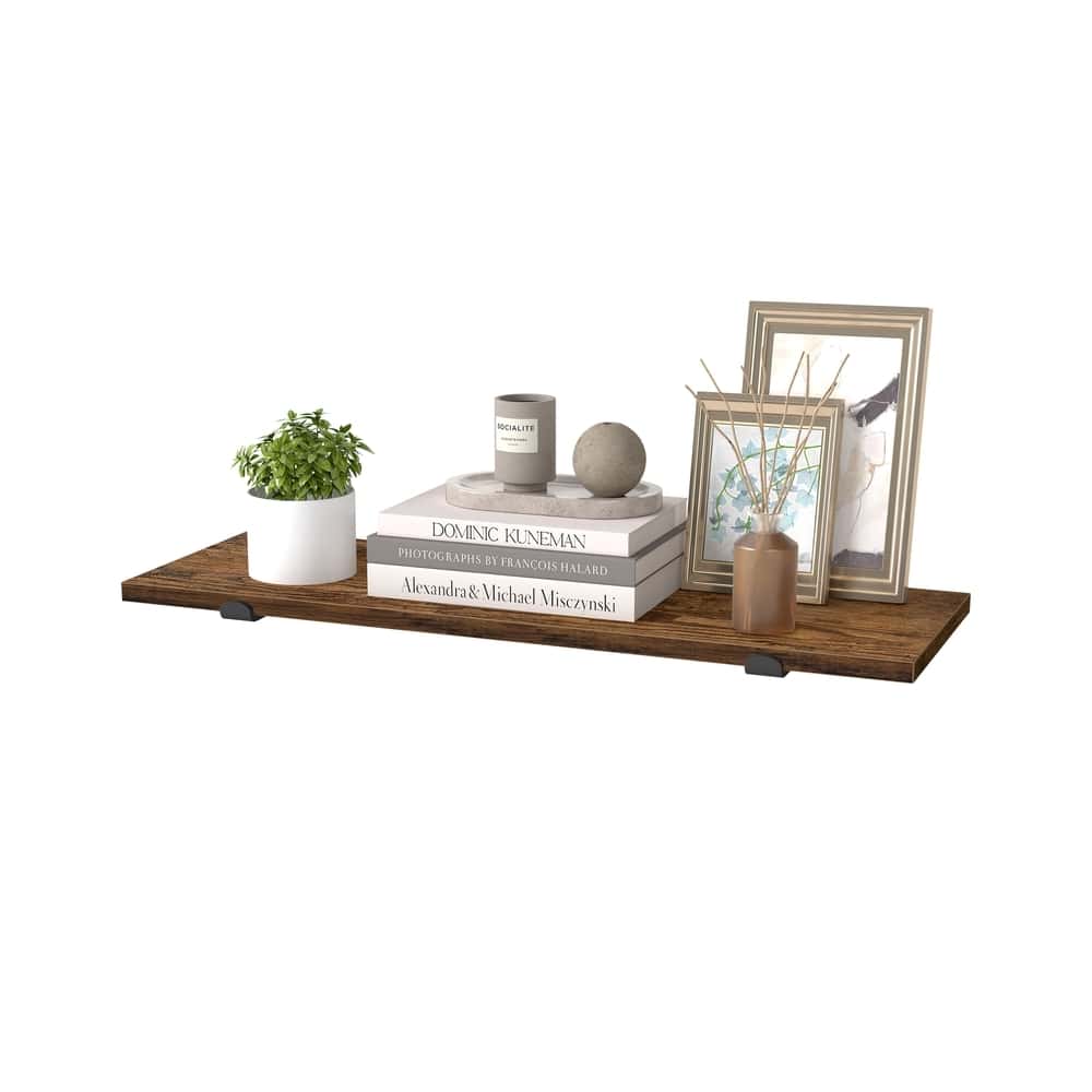 Wandregal 20 x 60 x 7 cm bis zu 10 kg belastbar vintagebraun-Mattschwarz Wandregal 20 x 60 x 7 cm bis zu 10 kg belastbar vintagebraun-Mattschwarz