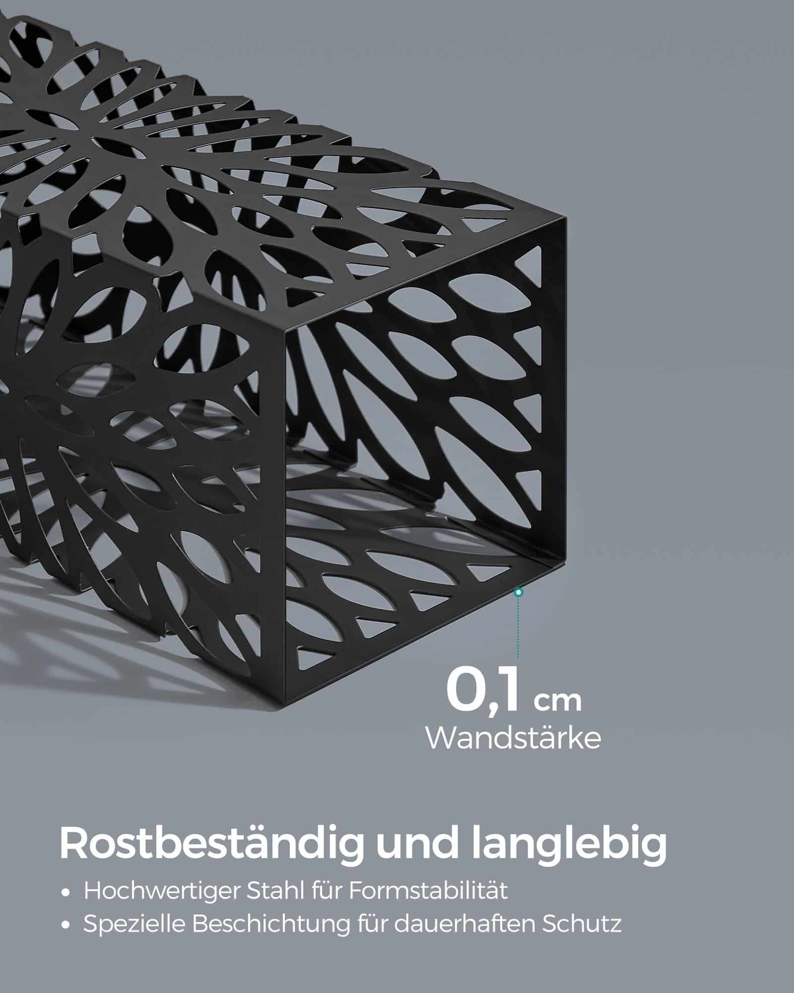 Regenschirmständer aus Metall 4 Haken schwarz Regenschirmständer aus Metall 4 Haken schwarz