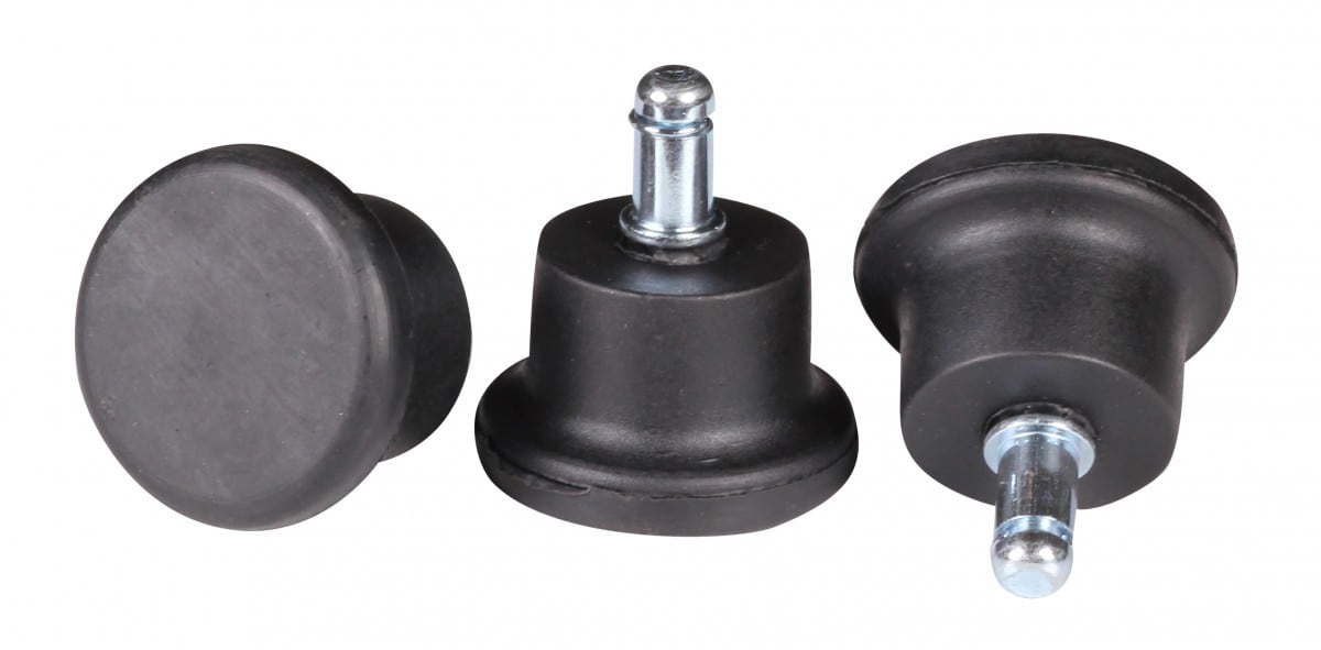 35944-Amstyle-5er-Set-Bodengleiter-Fussgleiter-fuer-_2 5er Set Design Kunststoff Bodengleiter / Fußgleiter für Bürostuhl rund Schwarz 11 mm