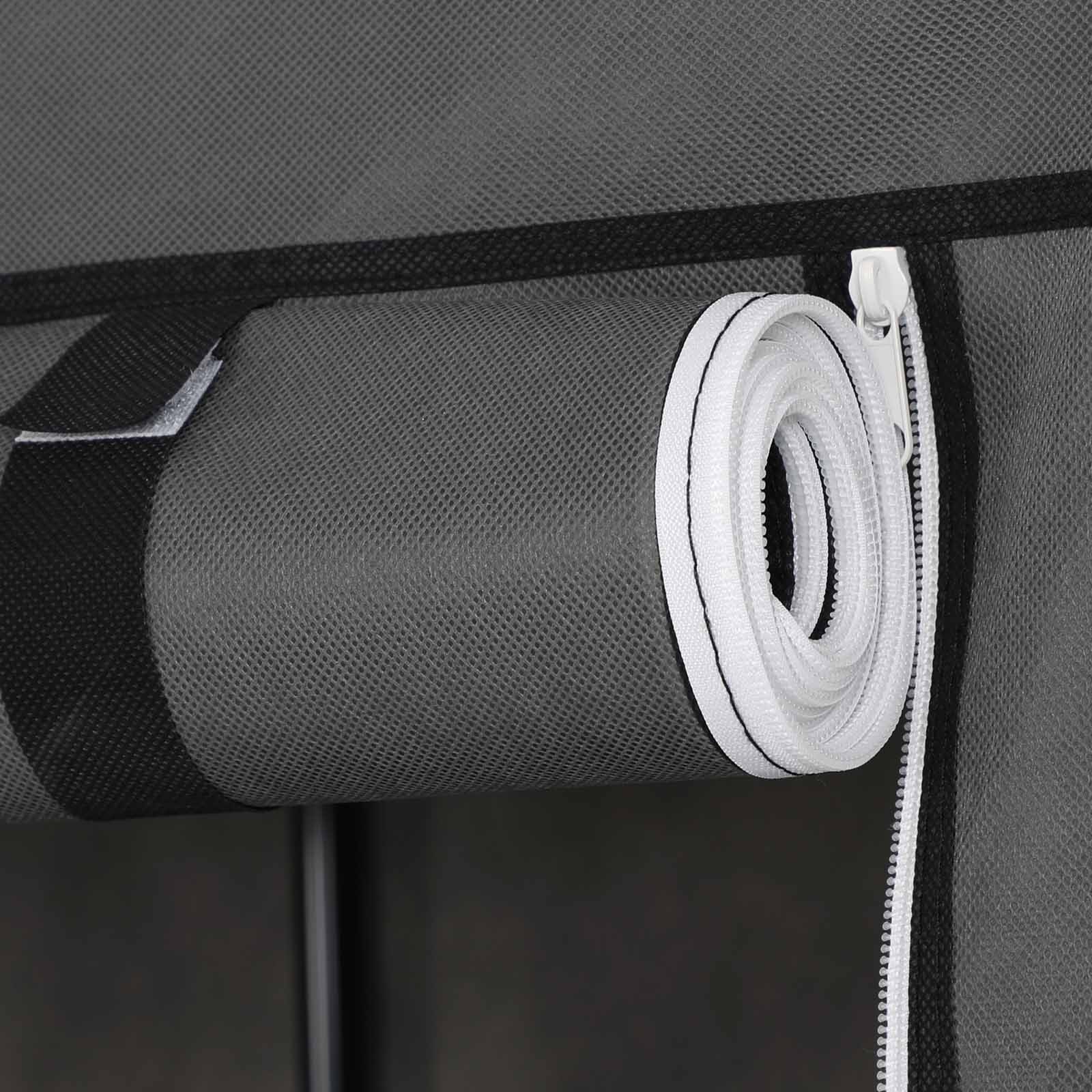 Stoffschrank mit Rolltür Grau-RYG84G