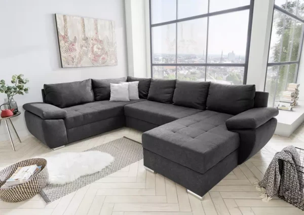 Benformato Wohnlandschaft Terana mit Schlaffunktion & Bettkasten - Mikrofaser - in vier verschiedenen Farben Benformato Wohnlandschaft Terana mit Schlaffunktion & Bettkasten - Mikrofaser - in vier verschiedenen Farben