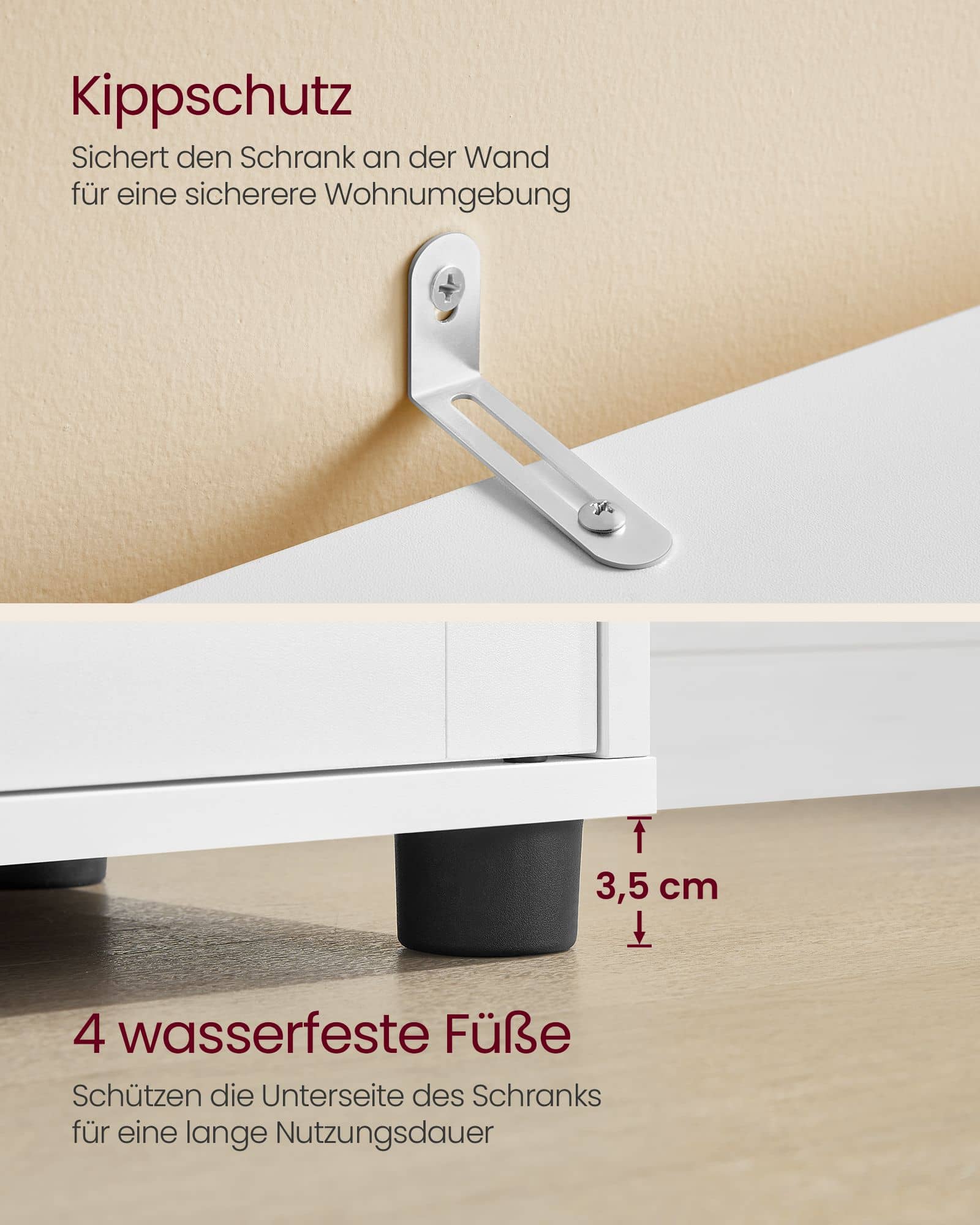 Hochschrank mit 3 offenen Fächern Hochschrank mit 3 offenen Fächern