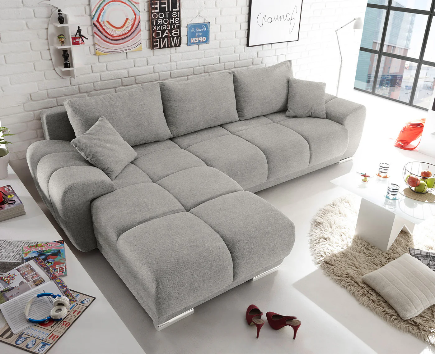 Ecksofa Anton mit Schlaffunktion & Bettkasten – Ed Exciting Ecksofa Anton mit Schlaffunktion & Bettkasten – Ed Exciting