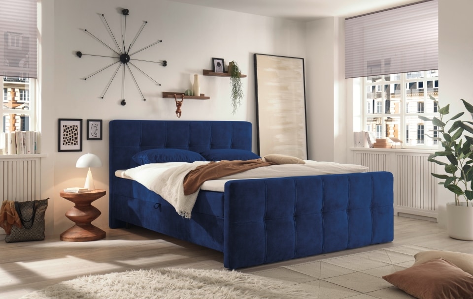 ED Exciting Design Boxbett Valetta 6 – Luxus-Mikrofaser, Tonnentaschenfederkern, HR-30 Topper, Bettkasten – H2 Härtegrad (bis 120 kg)  in verschiedenen Farben erhältlich