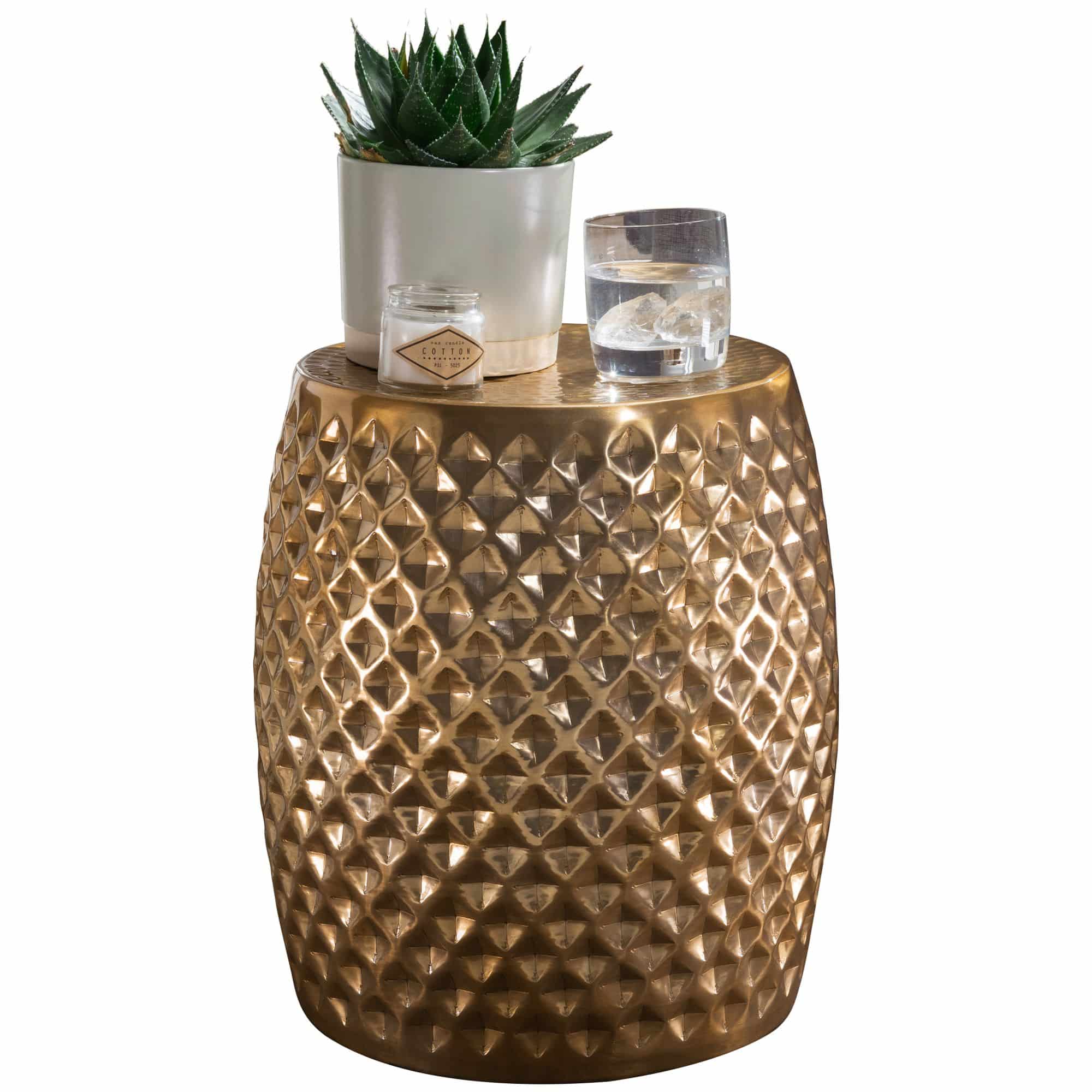 Beistelltisch 32x42x32 cm Aluminium Anstelltisch Gold Orientalisch Rund Beistelltisch 32x42x32 cm Aluminium Anstelltisch Gold Orientalisch Rund