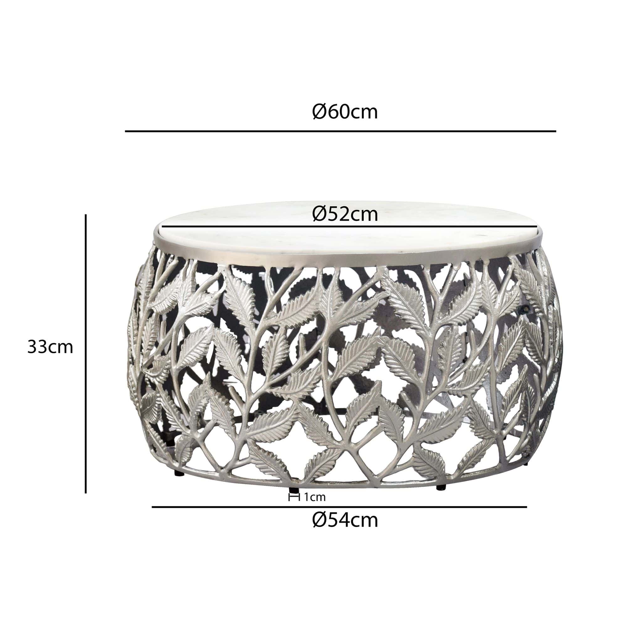 Couchtisch 60cm Silber mit weißer Marmor Tischplatte - Wohnzimmertisch rund - Sofatisch modern - Beistelltisch Aluminium - Design Beistelltisch Wohnzimmer Metallgestell Handmade Couchtisch 60cm Silber mit weißer Marmor Tischplatte - Wohnzimmertisch rund - Sofatisch modern - Beistelltisch Aluminium - Design Beistelltisch Wohnzimmer Metallgestell Handmade