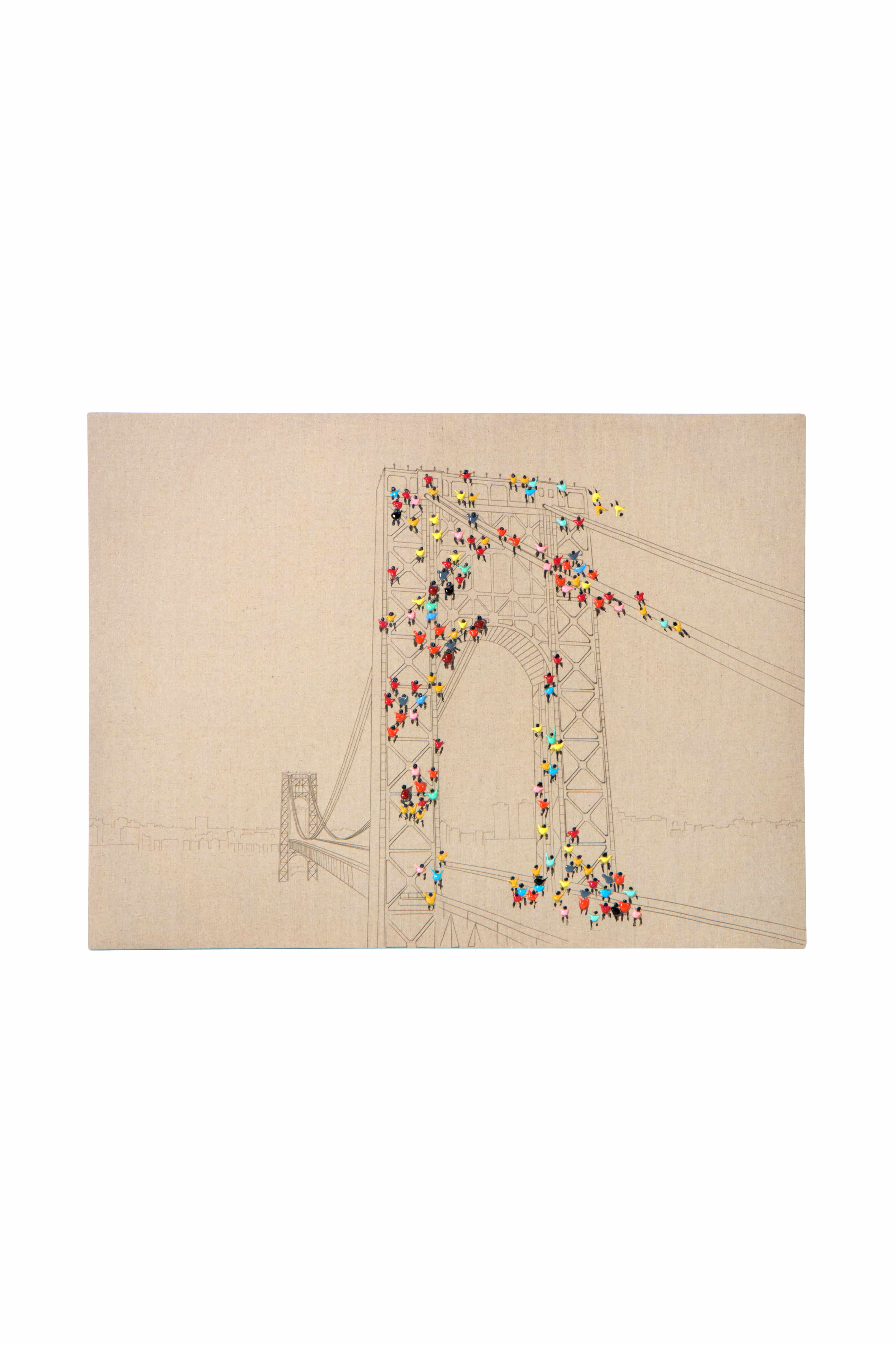 Öl-Wandbild Menschenmenge II 100cm x 75cm Öl-Wandbild Menschenmenge II 100cm x 75cm