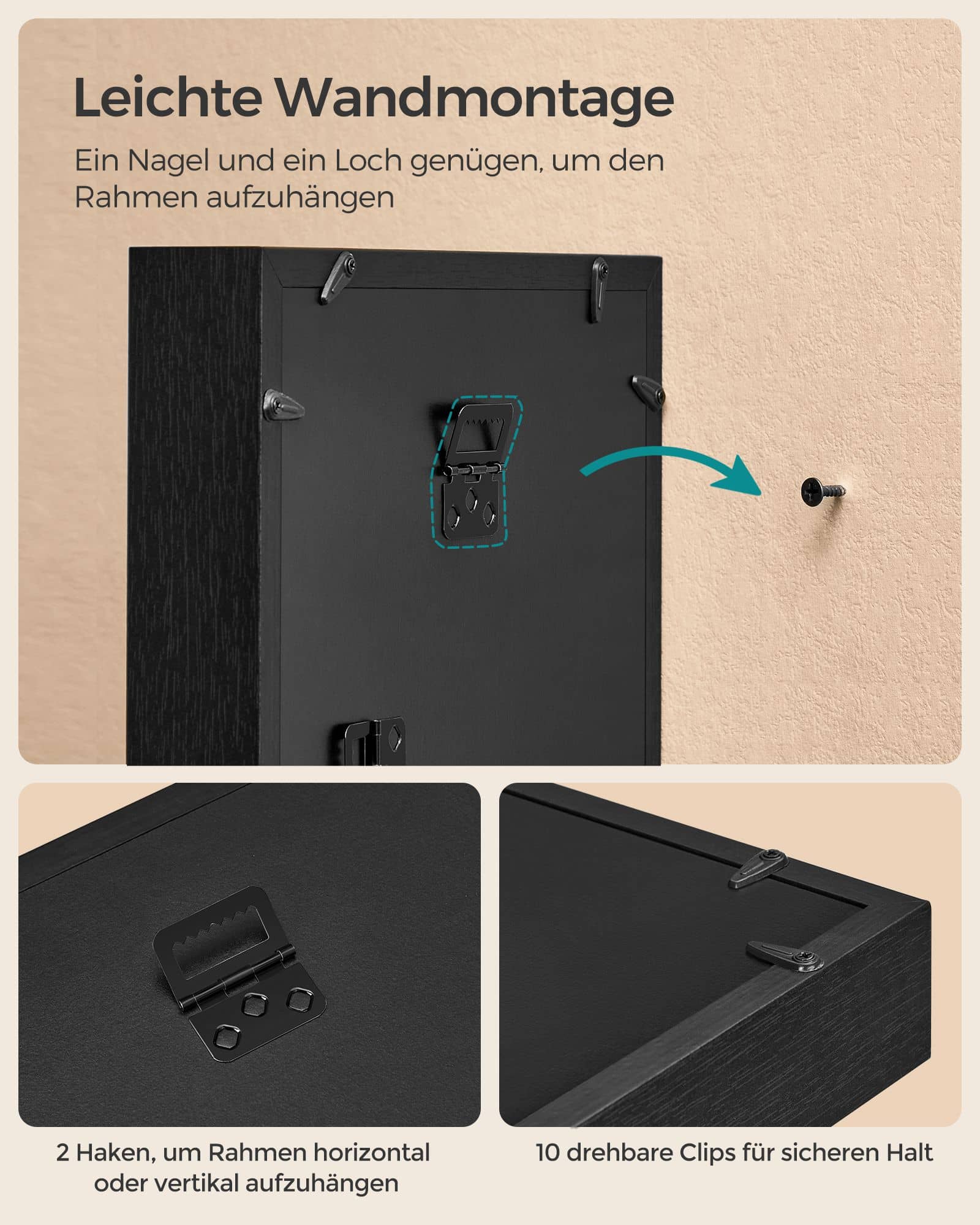 Bilderrahmen Glas Geschenkidee schwarz-RPF009B02 Bilderrahmen Glas Geschenkidee schwarz-RPF009B02