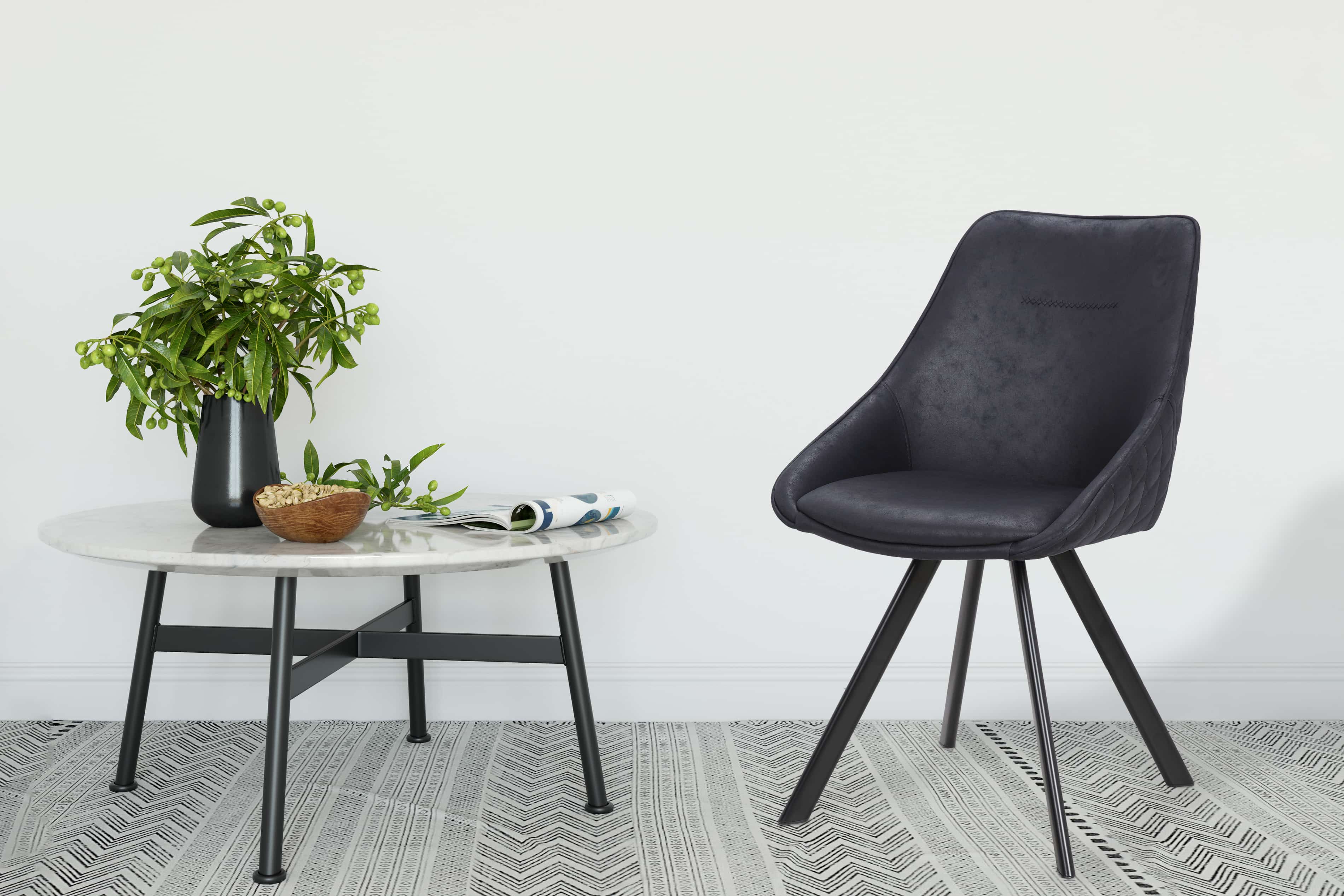 Stuhl Cowboy 110 2er-Set Schwarz