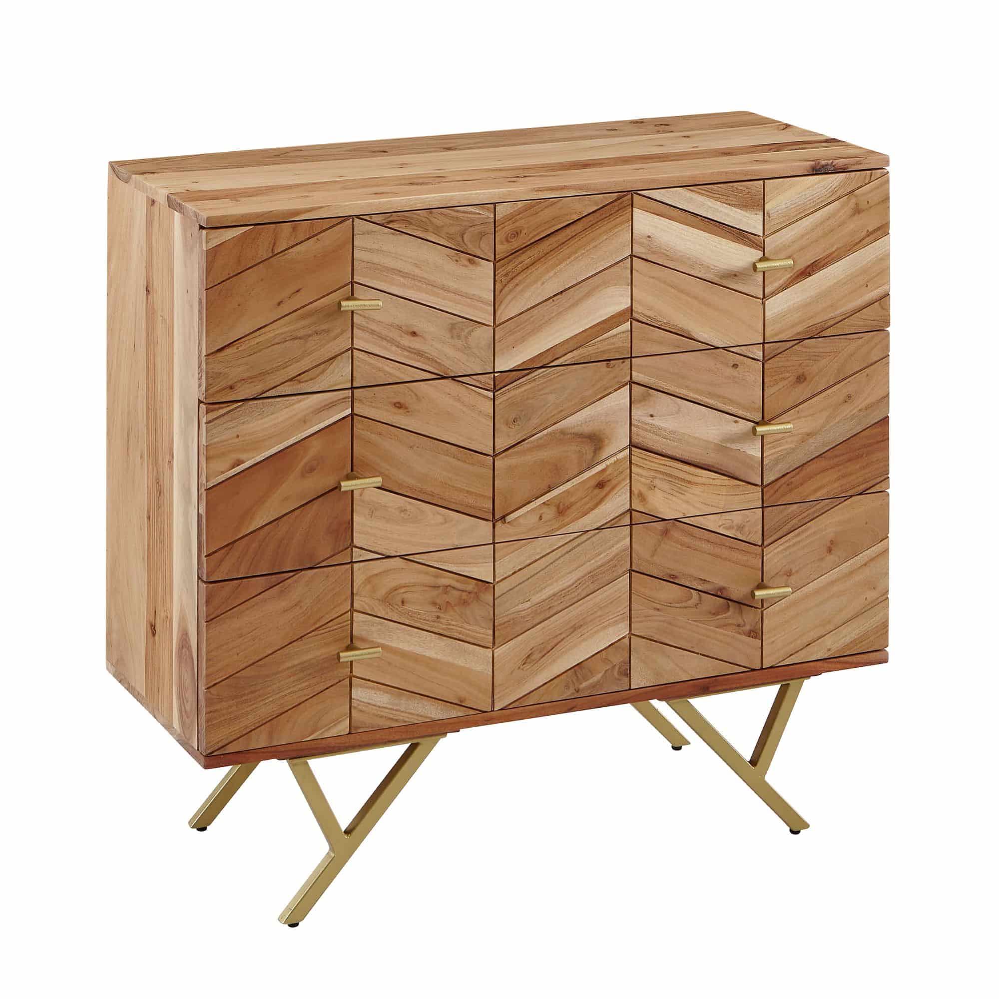 55959-Wohnling-Sideboard-90x40x85-cm-Akazie-WL6-161-WL6-161_7 Sideboard 90x86,5x40 cm Akazie Massivholz / Metall Anrichte