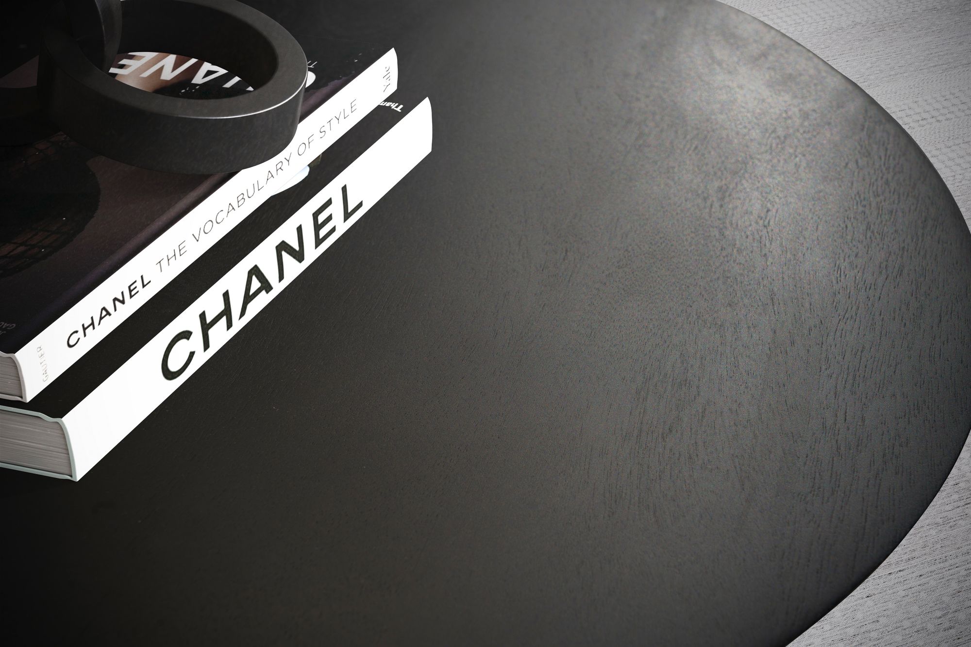 Couchtisch 60x60x41 cm Mango Massivholz Schwarz Sofatisch Rund