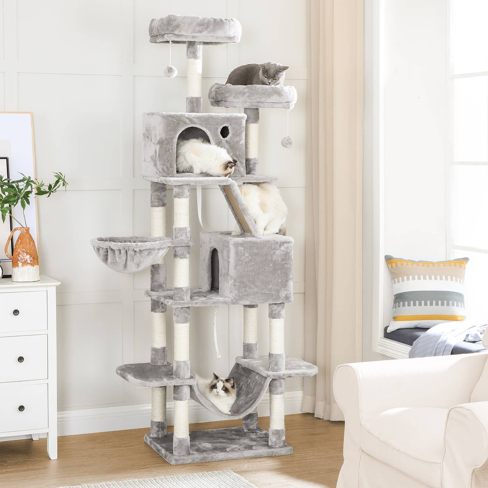 Kratzbaum hellgrau XXL-B34PCT190W01 Kratzbaum hellgrau XXL-B34PCT190W01