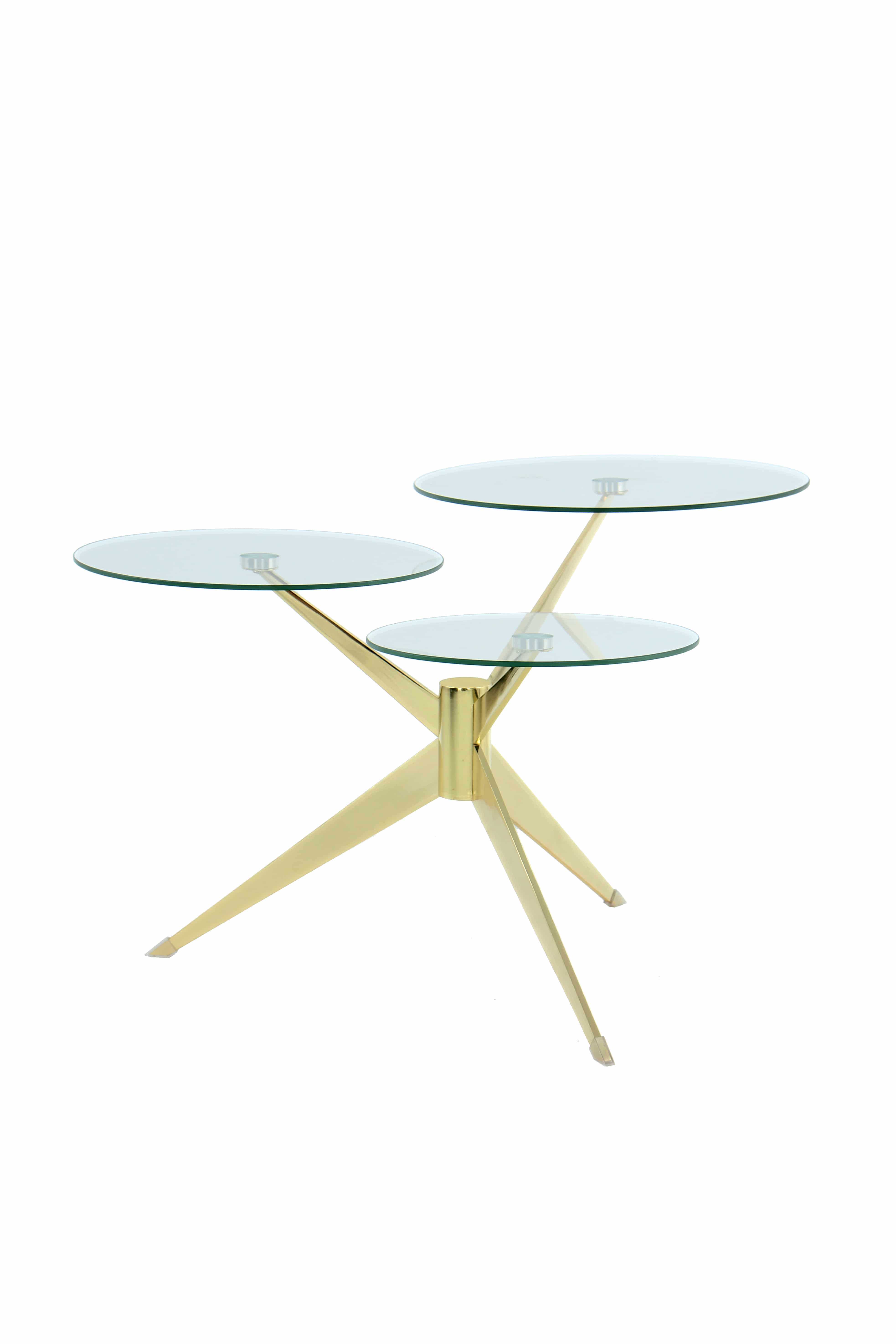 Beistelltisch Triplet 110 Gold Beistelltisch Triplet 110 Gold