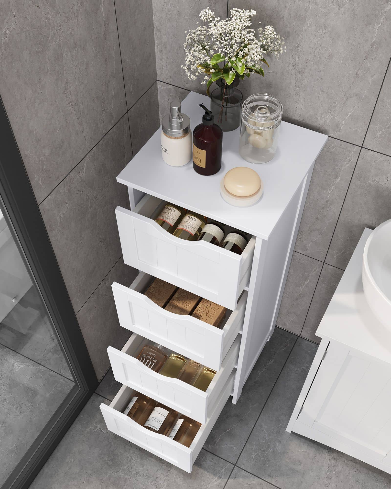 Landhausstil Beistellschrank-B34LHC40W Landhausstil Beistellschrank-B34LHC40W