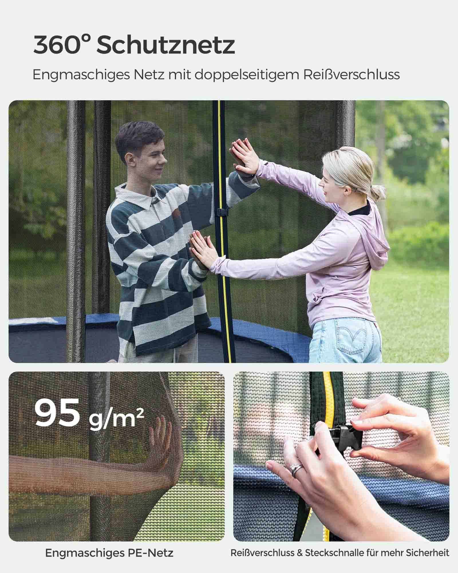 Trampolin 244 cm Schwarz-Blau-STR8FT Trampolin 244 cm Schwarz-Blau-STR8FT