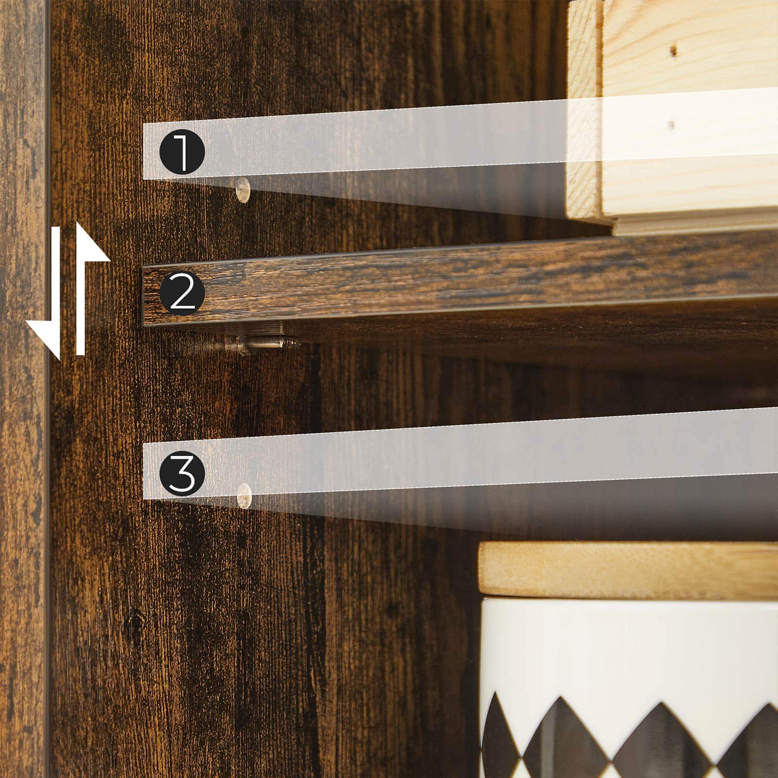 BBK143X01-6 Industriestil Badschrank mit Tür