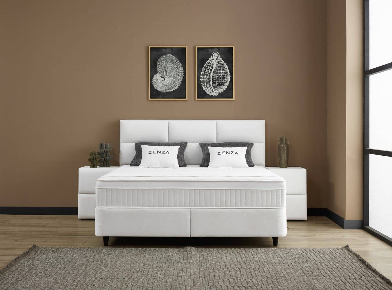 Boxspringbett Zenza Creme mit Bettkasten – ABC Bedding Boxspringbett Zenza Creme mit Bettkasten – ABC Bedding