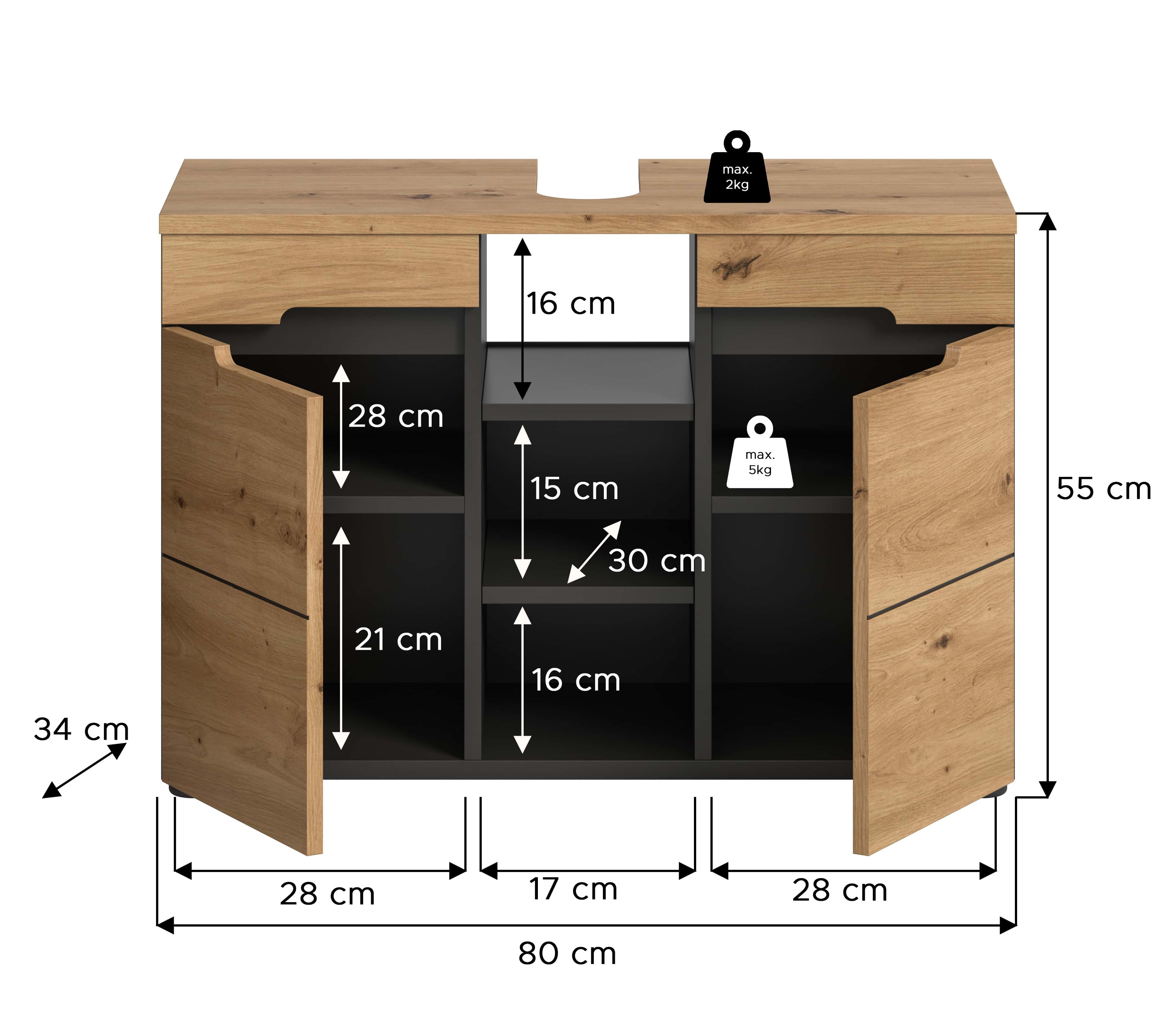 Canu Waschbeckenunterschrank