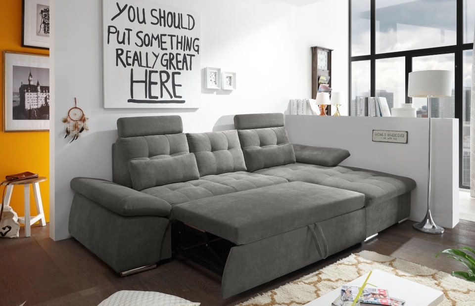 Nalo-LC_Uran-09-stone_Milieu_Funkt Ein Hauch von Stone: Nalo Schlafsofa von ED Exciting Design mit exklusiver Uran Mikrofaser, Bettkasten und verstellbaren Armlehnen