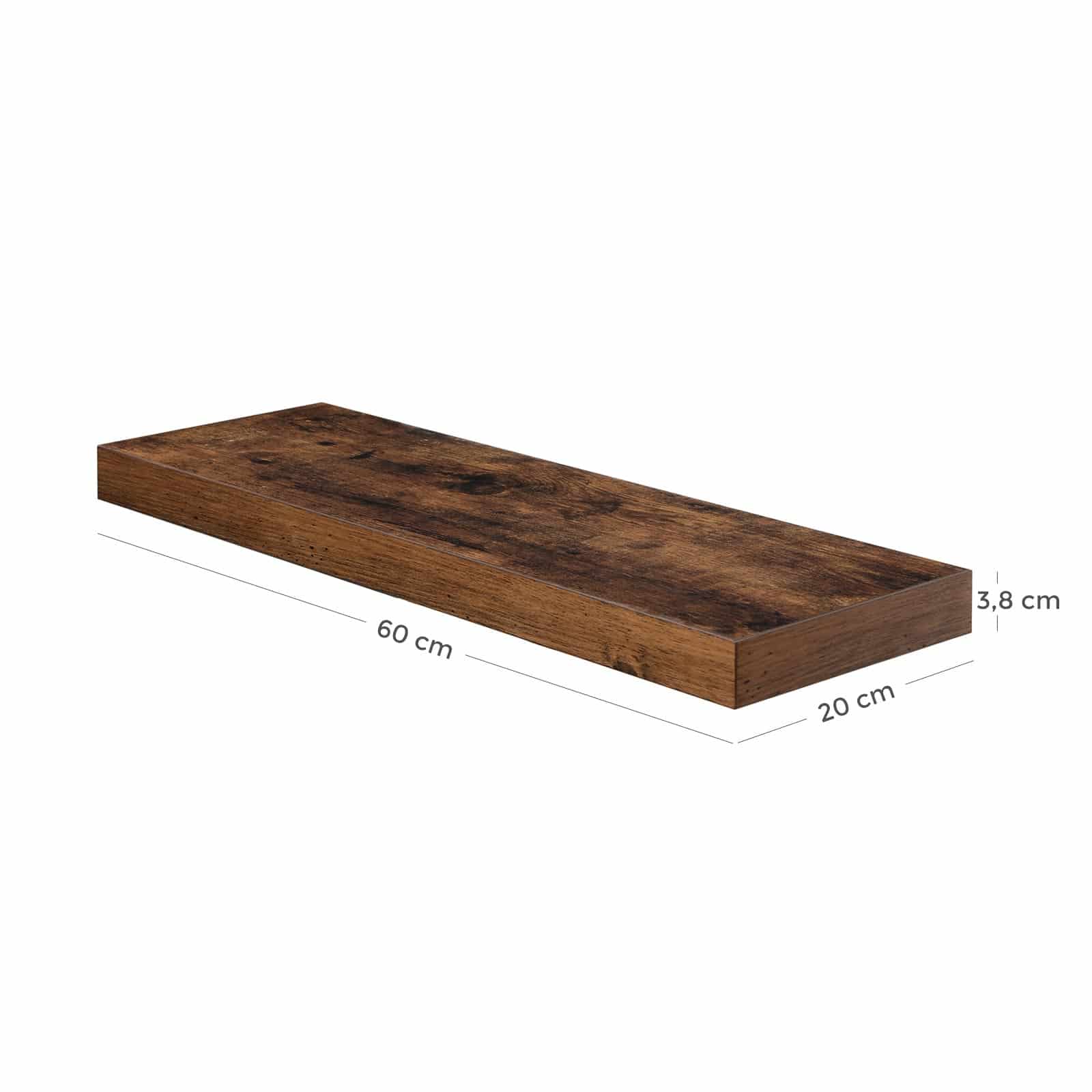 Schwebende Regalebene Holzoptik-LWS26BX Schwebende Regalebene Holzoptik-LWS26BX