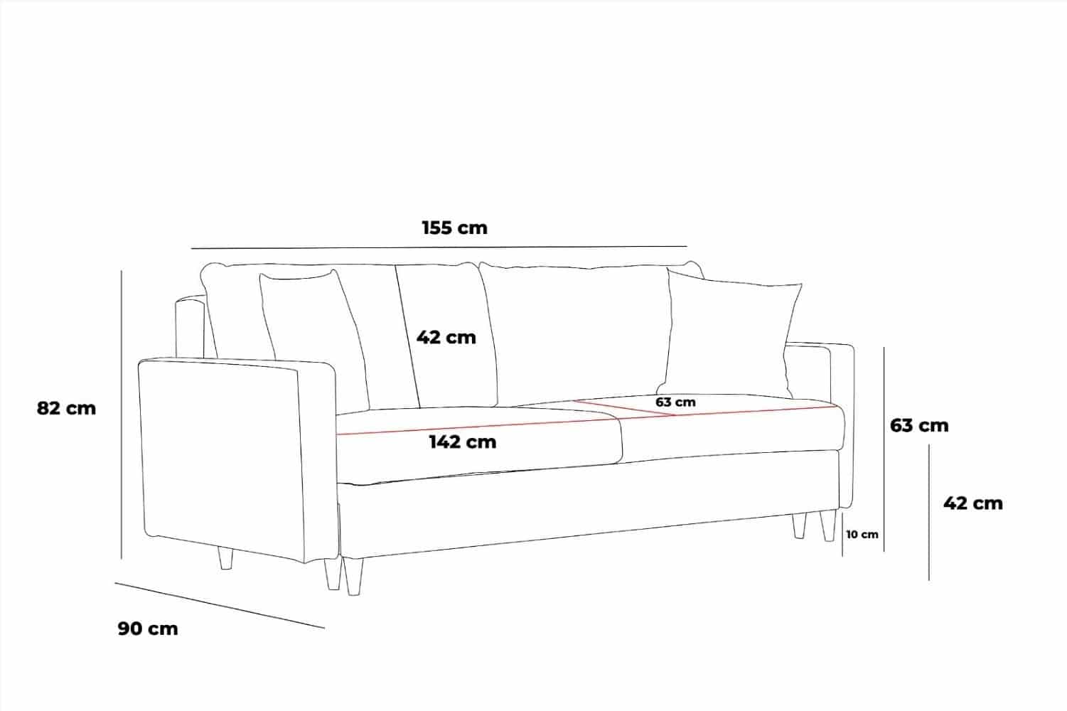 Eva 2-Sitzer Sofa von MyHomelando – Pflegeleicht und kompakt Eva 2-Sitzer Sofa von MyHomelando – Pflegeleicht und kompakt