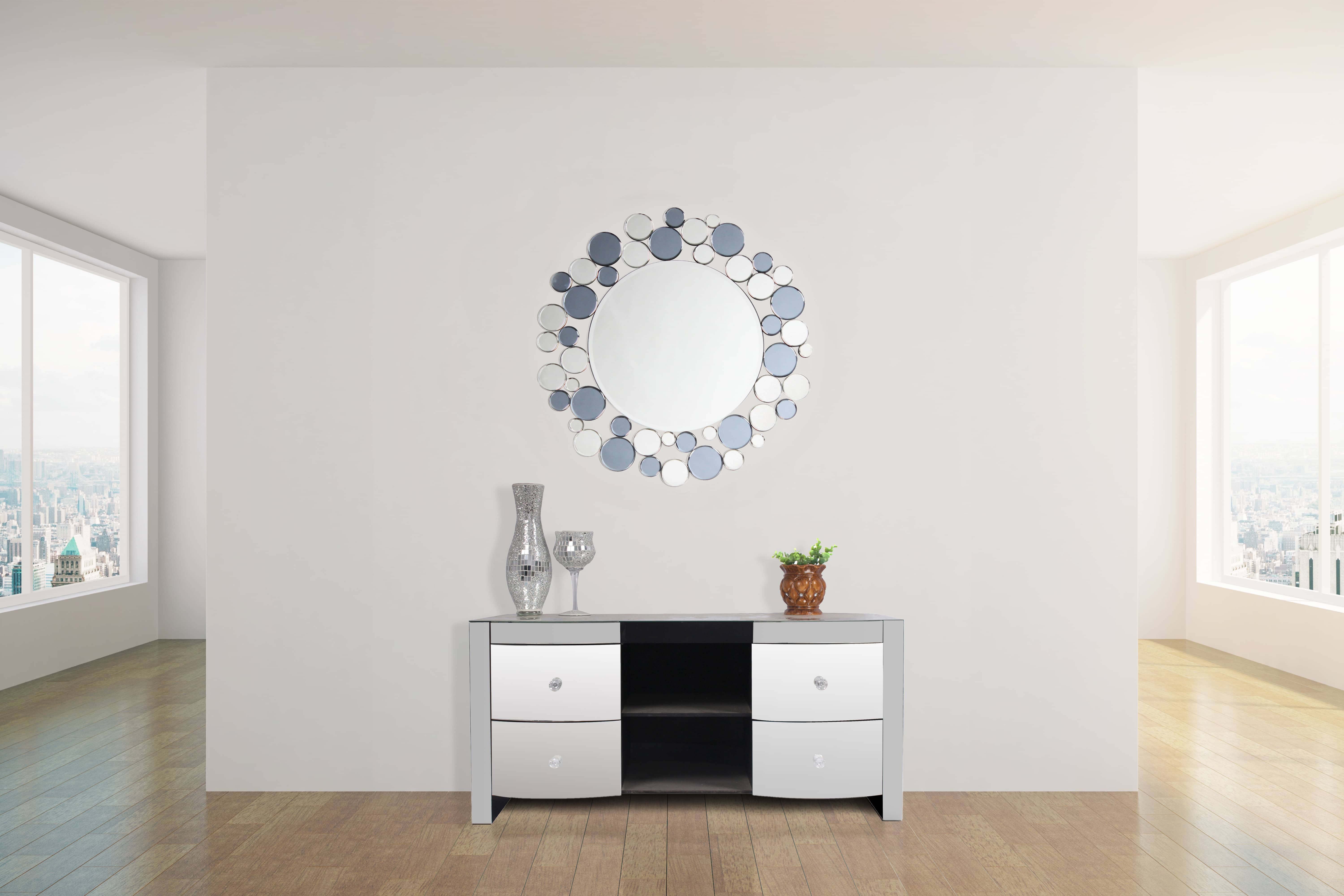 Wandspiegel Bubble 1925 Silber / Schwarz Wandspiegel Bubble 1925 Silber / Schwarz