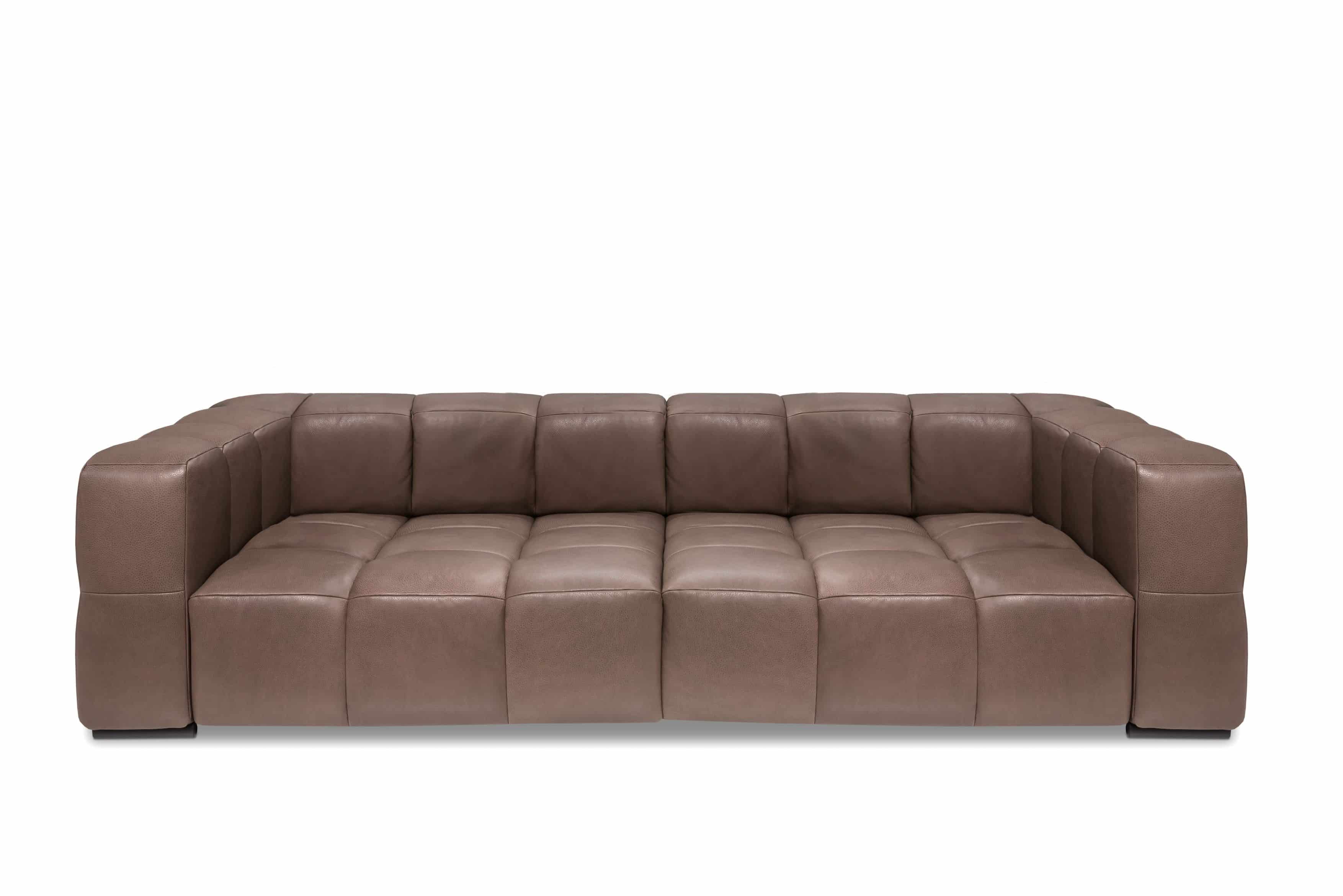 Echtleder Bigsofa Lucy – designwerk Retro-Eleganz mit Sitztiefenverstellung