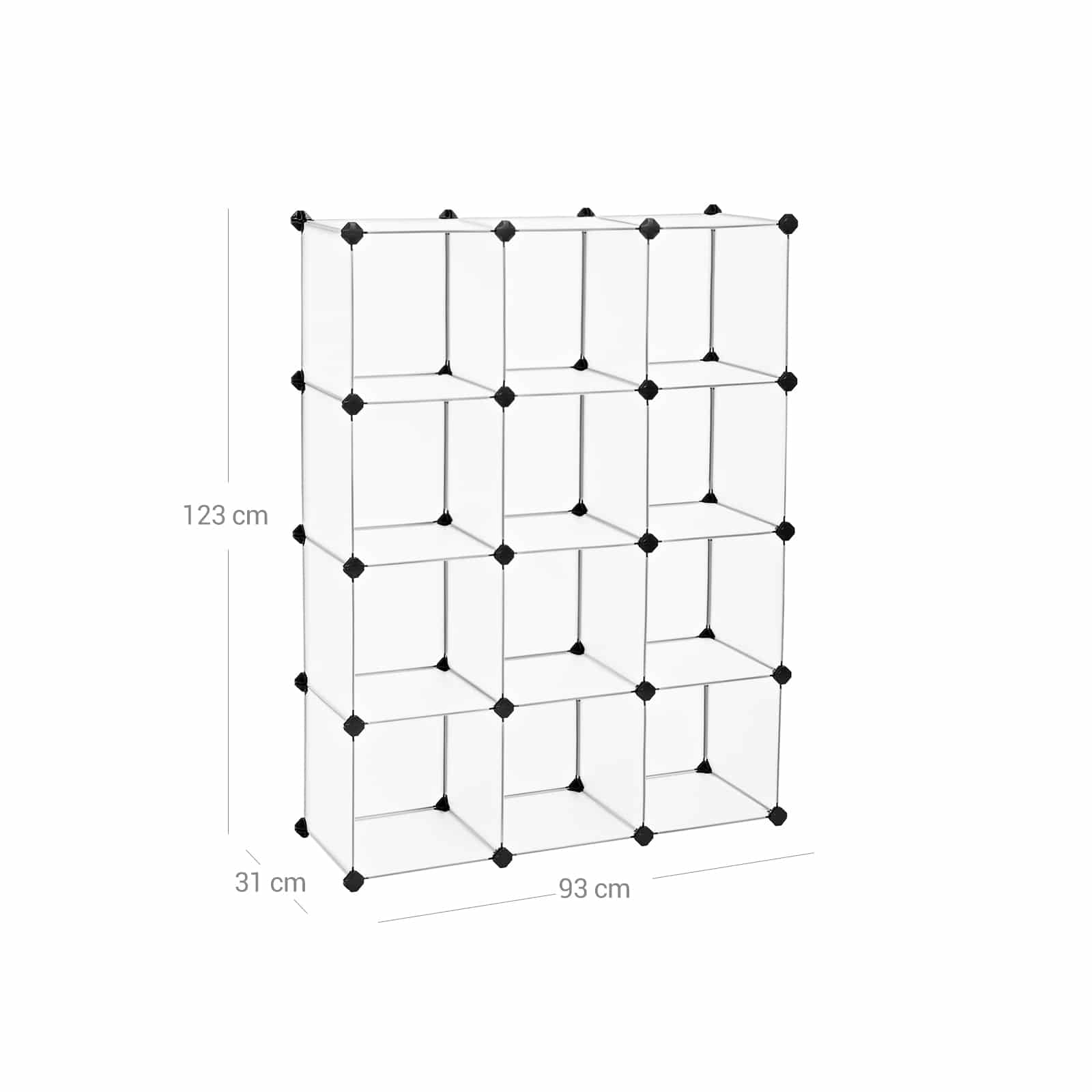 Steckregalsystem 12 Würfel Weiß-LPC34L Steckregalsystem 12 Würfel Weiß-LPC34L
