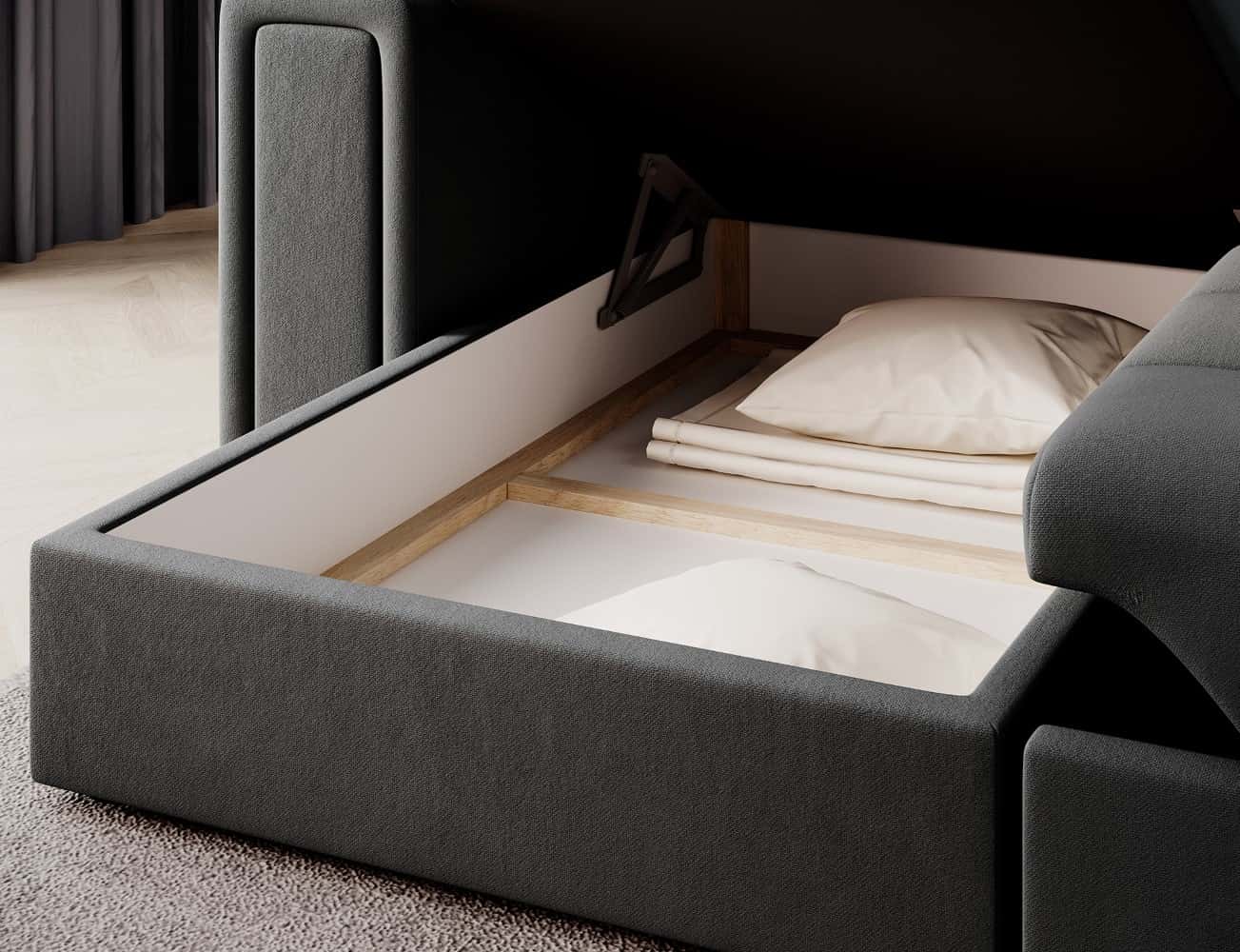 Ecksofa Blenvi mit Schlaffunktion & Bettkasten | Sola | Eltap | beidseitig montierbar Ecksofa Blenvi mit Schlaffunktion & Bettkasten | Sola | Eltap | beidseitig montierbar