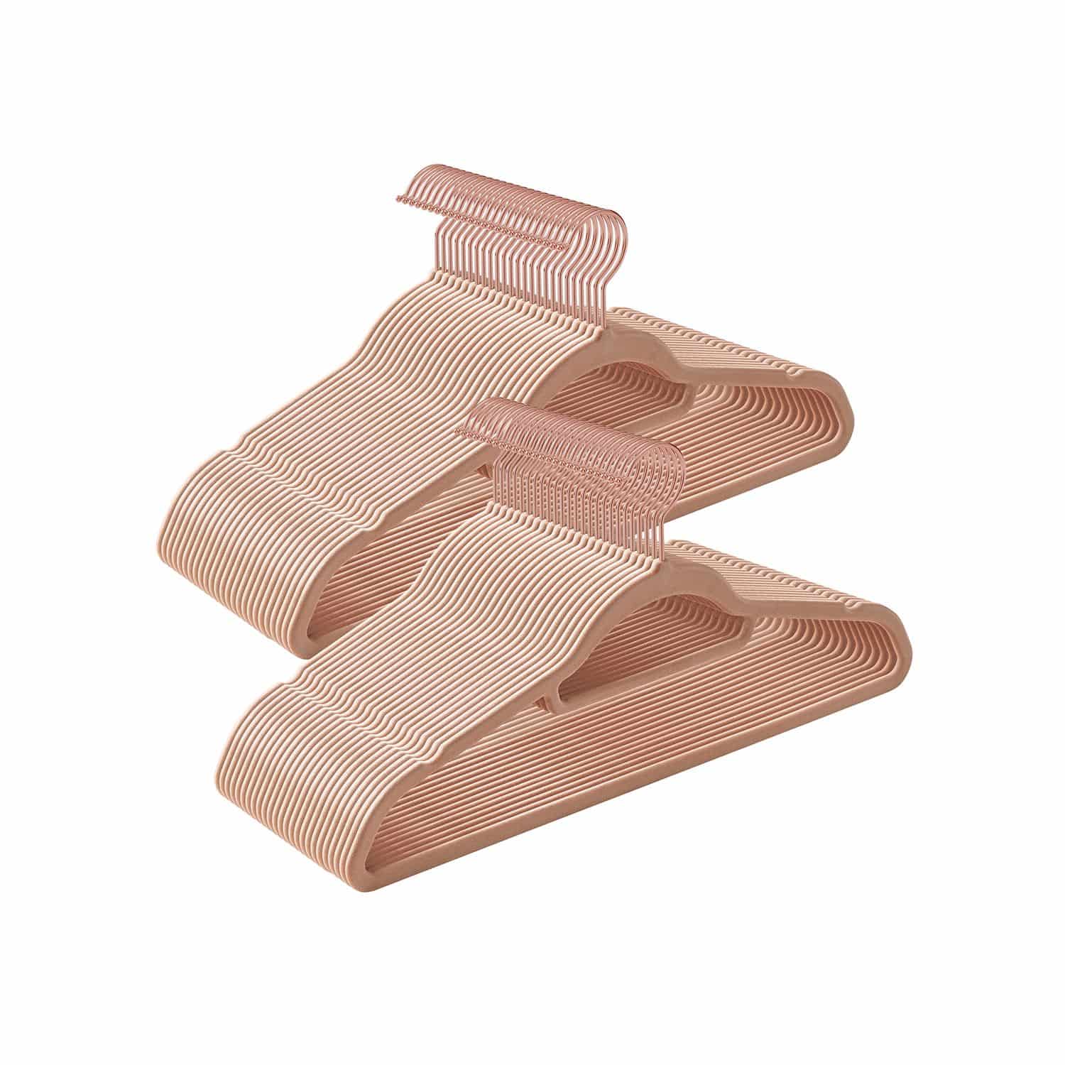 50er Set Samt-Kleiderbügel Hellgrün-CRF021LB50 50er Set Samt-Kleiderbügel Hellgrün-CRF021LB50