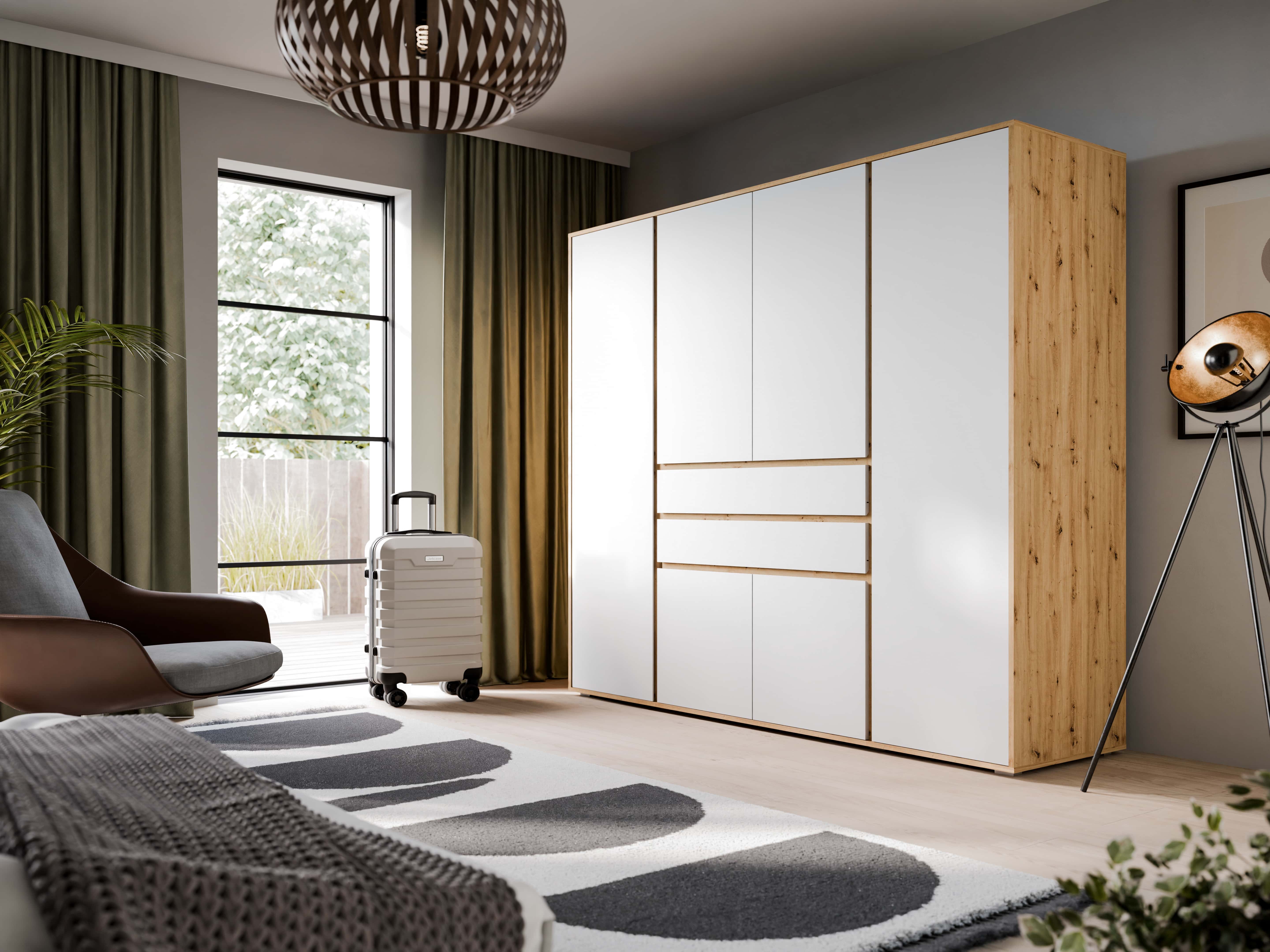 Falun Kleiderschrank 4-türig