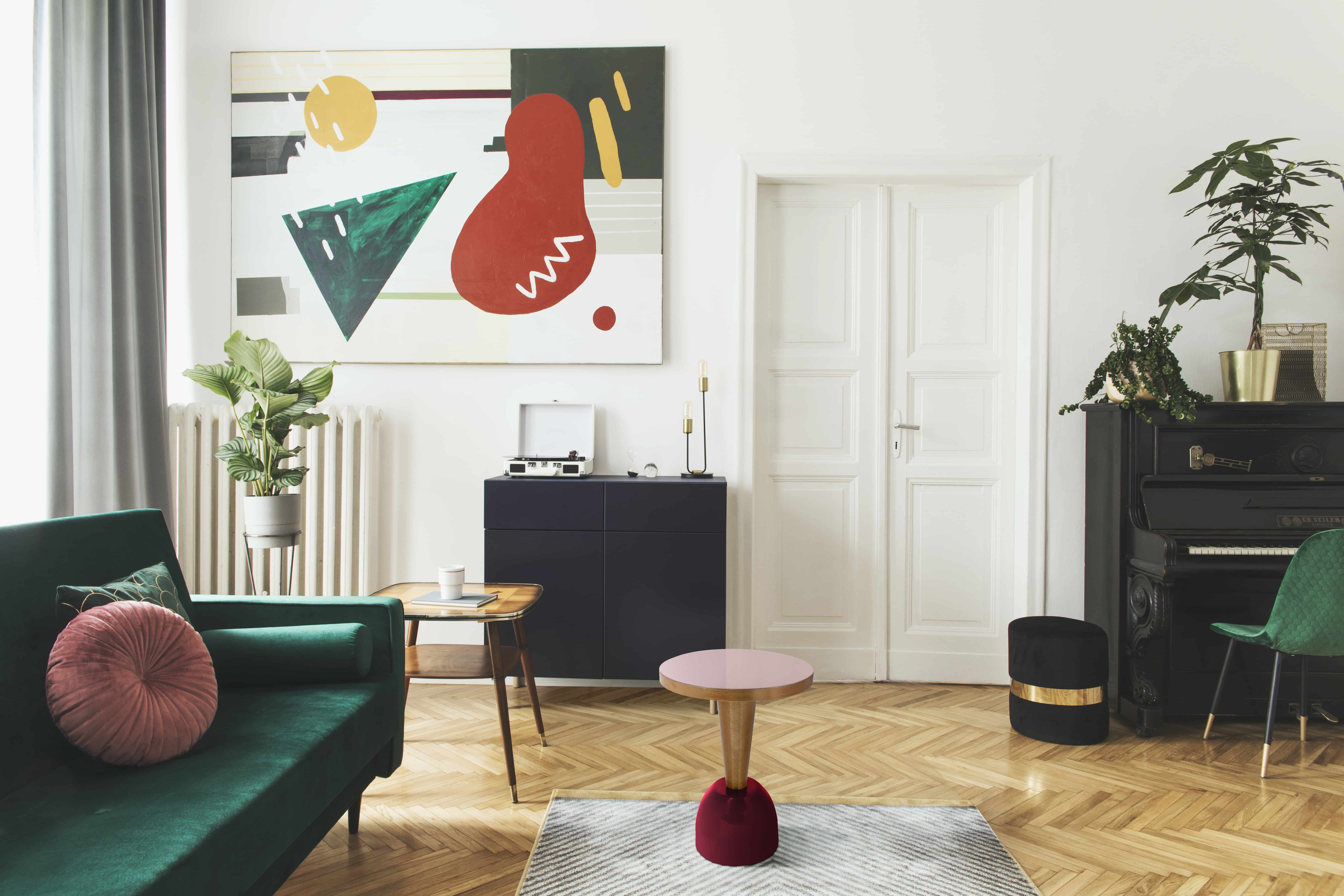 Beistelltisch Art Deco 225 Mint / Dunkelgrün Beistelltisch Art Deco 225 Mint / Dunkelgrün