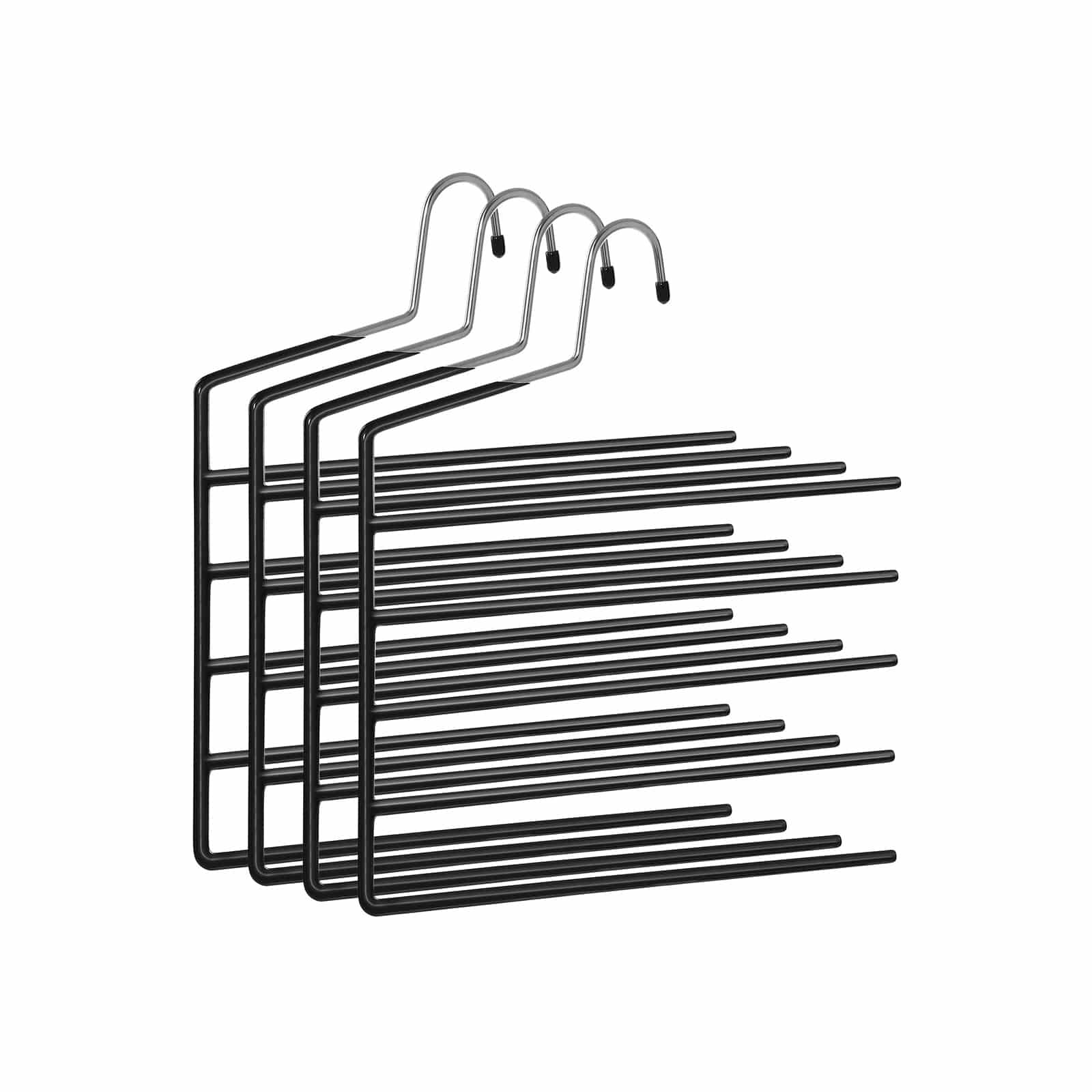 Mehrfach-Kleiderbügel 4er Set Schwarz-CRI034B02
