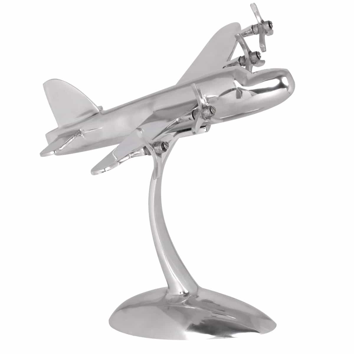 Design Deko Flugzeug Propeller aus Aluminium Farbe Silber Design Deko Flugzeug Propeller aus Aluminium Farbe Silber